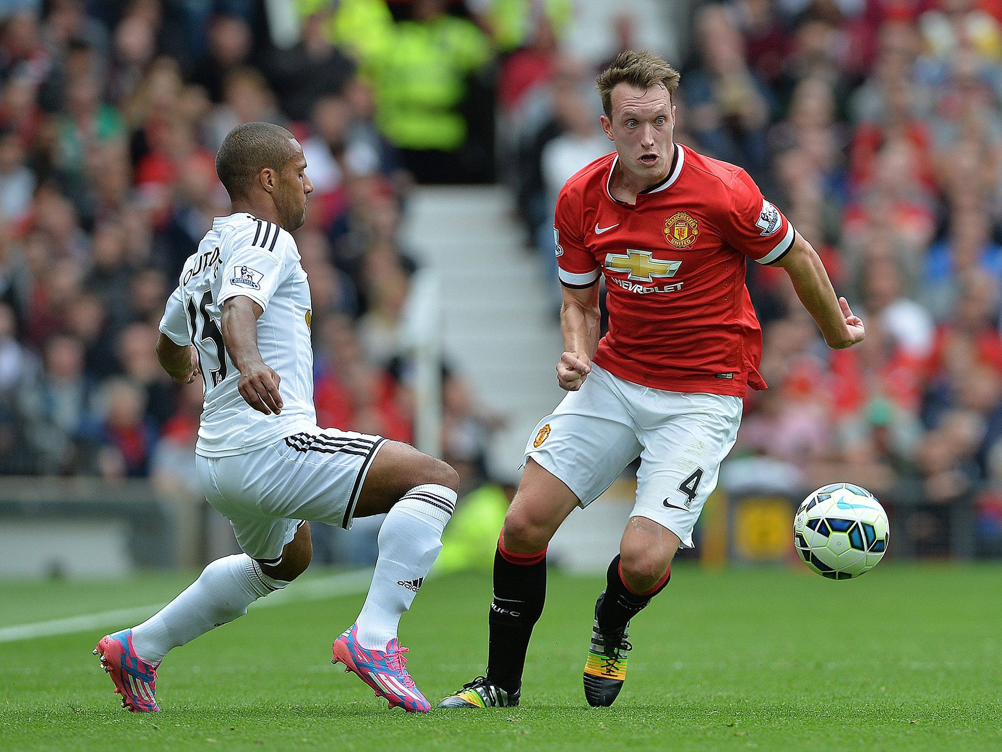 Phil Jones was given the runaround by Di Maria in the Champions League last season