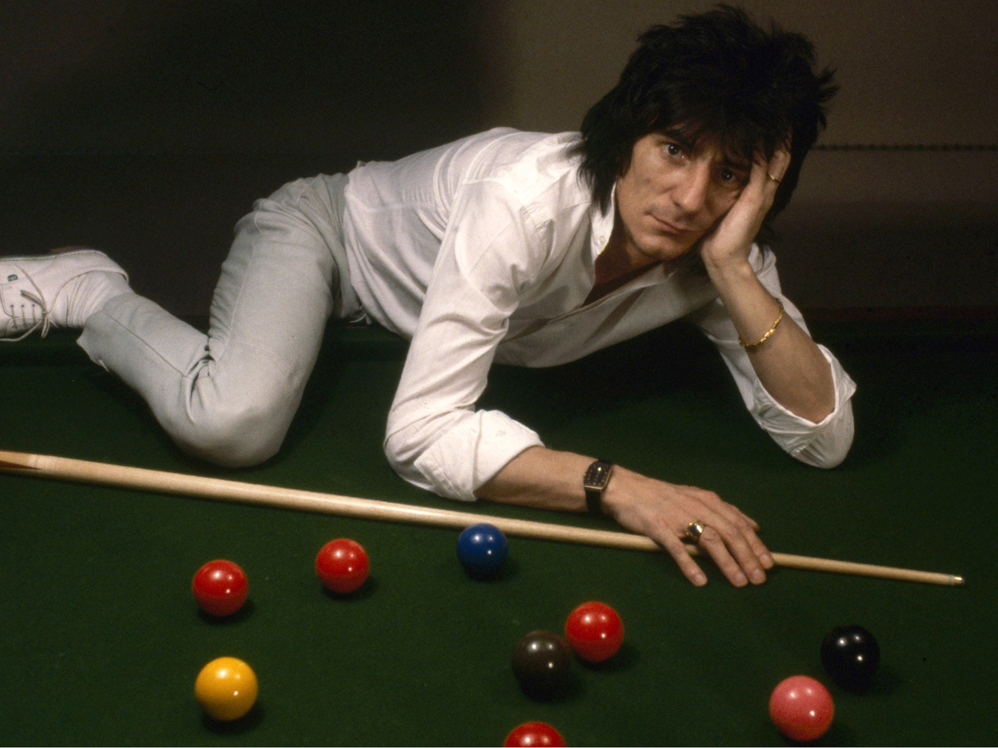 The Rolling Stones' Ronnie Wood: A snooker table often made its way on tour (Credit David Steenscope/ features.com)