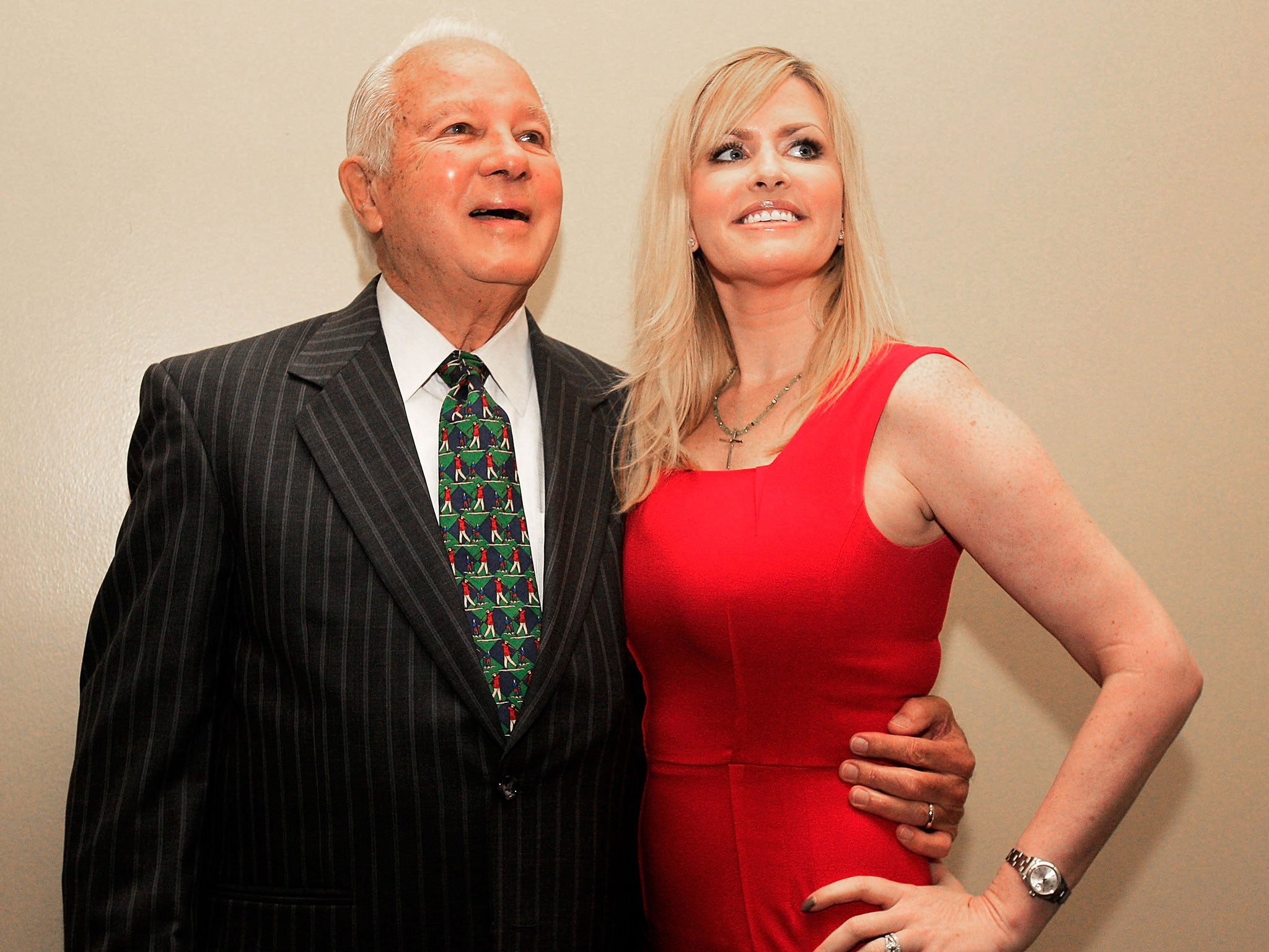 Former Louisiana Governor Edwin Edwards poses with his wife Trina Scott Edwards