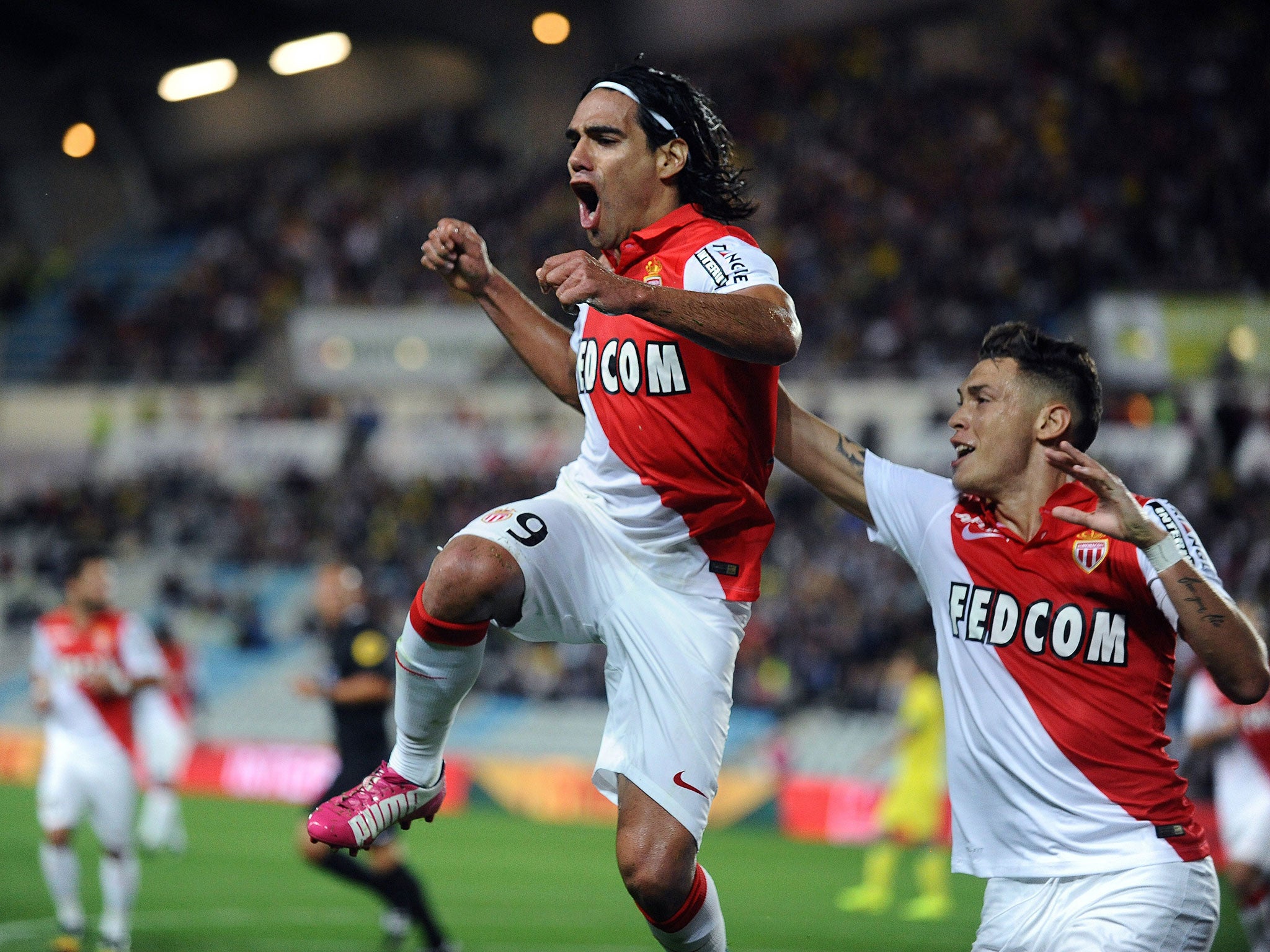 Radamel Falcao in action for Monaco