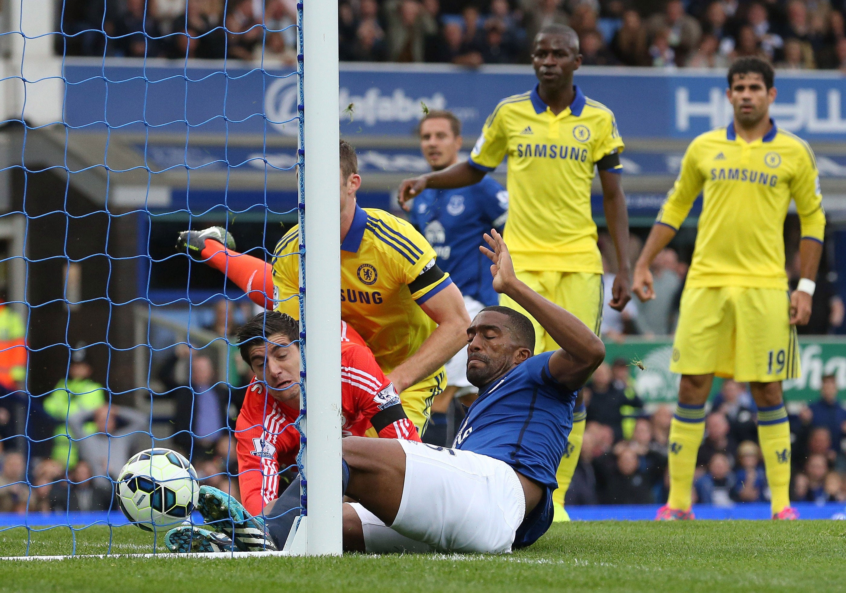 Everton defender Sylvain Distin will be 37 in December