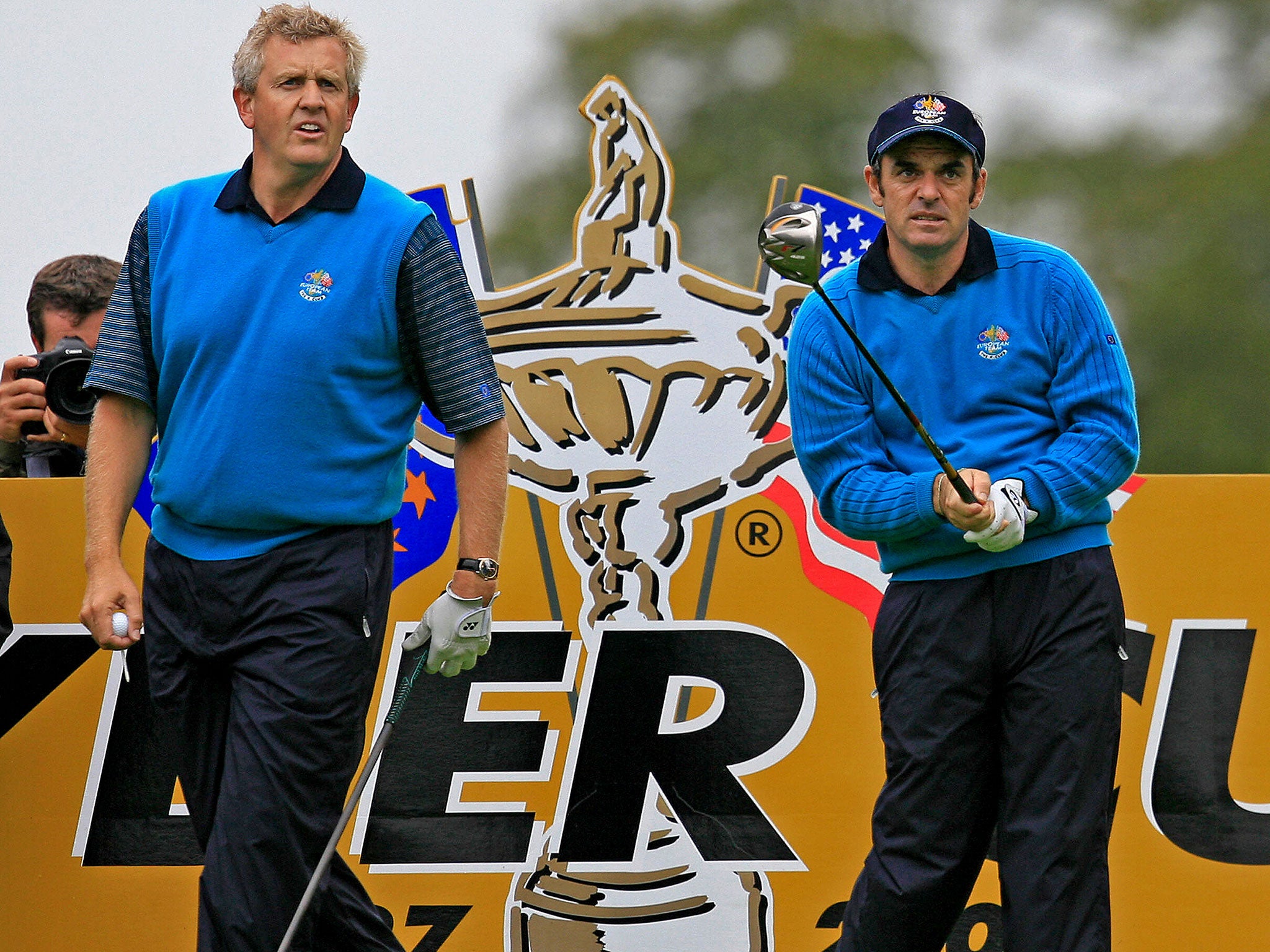 Colin Montgomerie (left) and Paul McGinley during the 2006 Ryder Cup