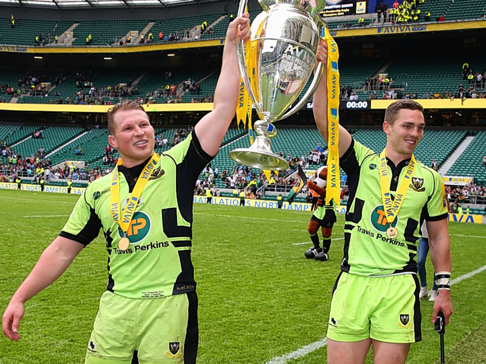 Northampton parade the Premiership trophy they won last May. Come next autumn, they and other clubs will be expected to shut up shop for the duration of the Rugby World Cu