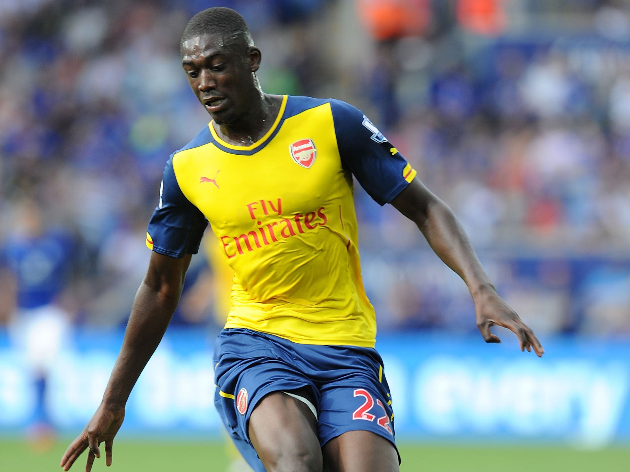 Yaya Sanogo in action for Arsenal