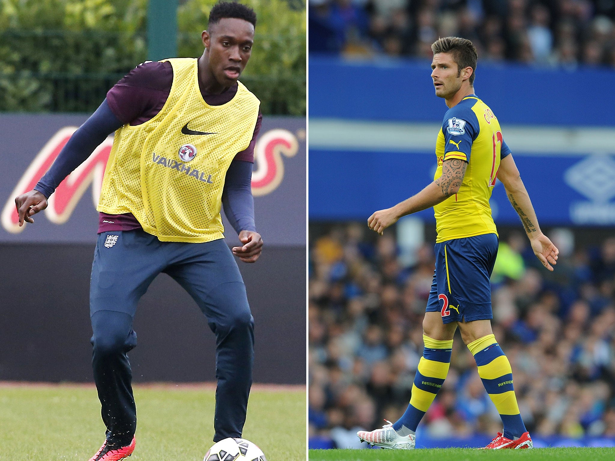Danny Welbeck and Olivier Giroud