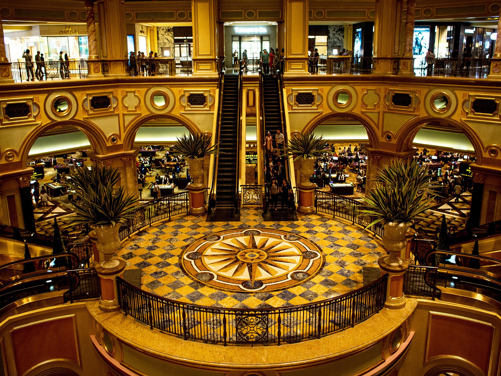 Inside the Grand Hall at the Venetian, Macau (Getty)