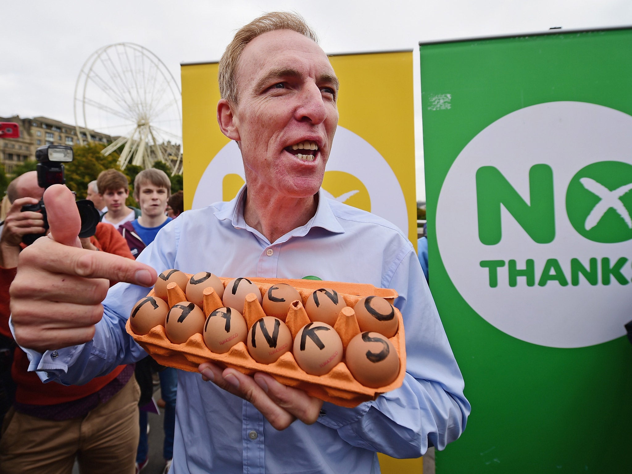 Jim Murphy back on the campaign trail in Edinburgh