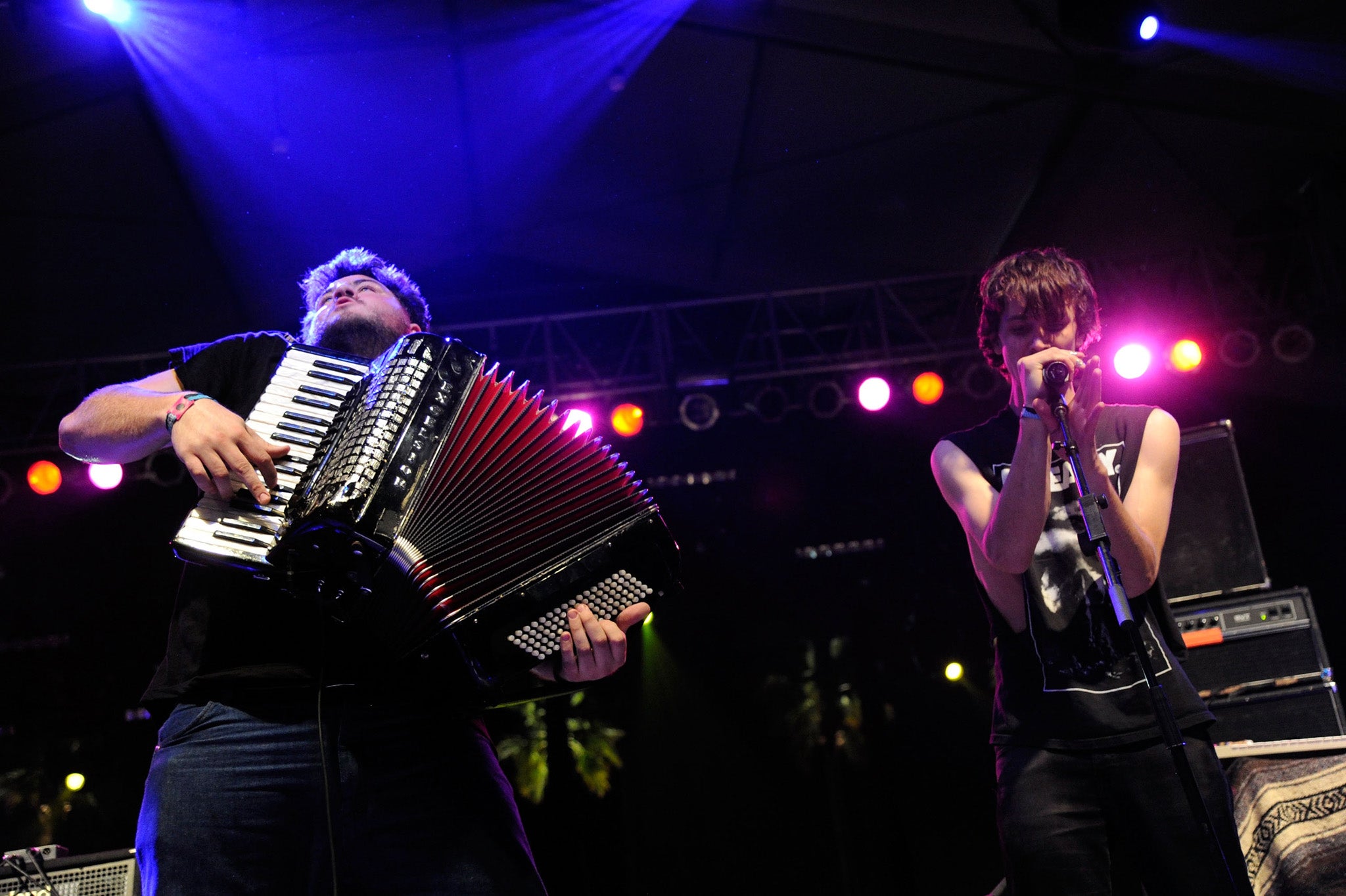 The Felice Brothers perform on stage