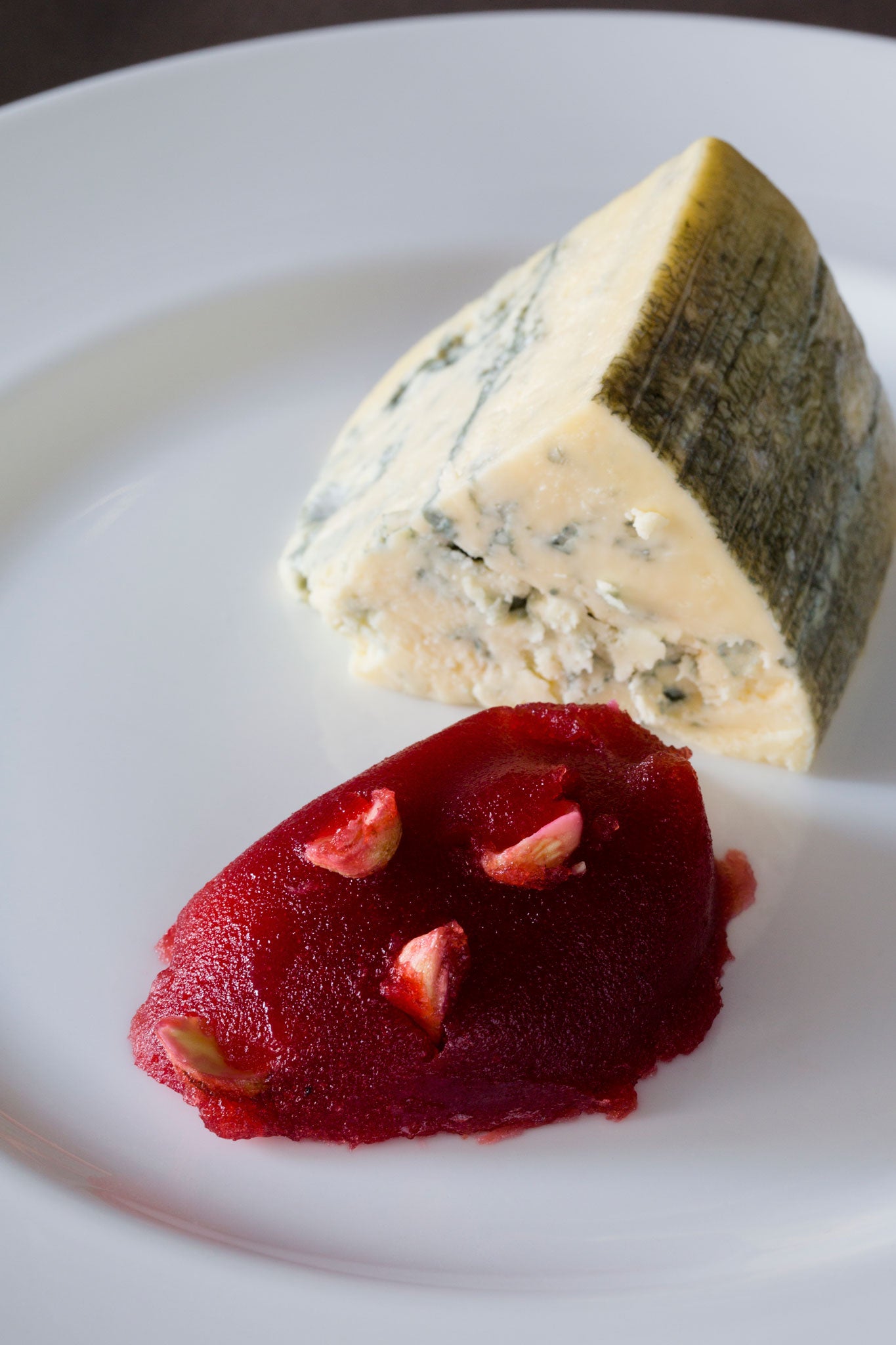 Plum cheese with cobnuts