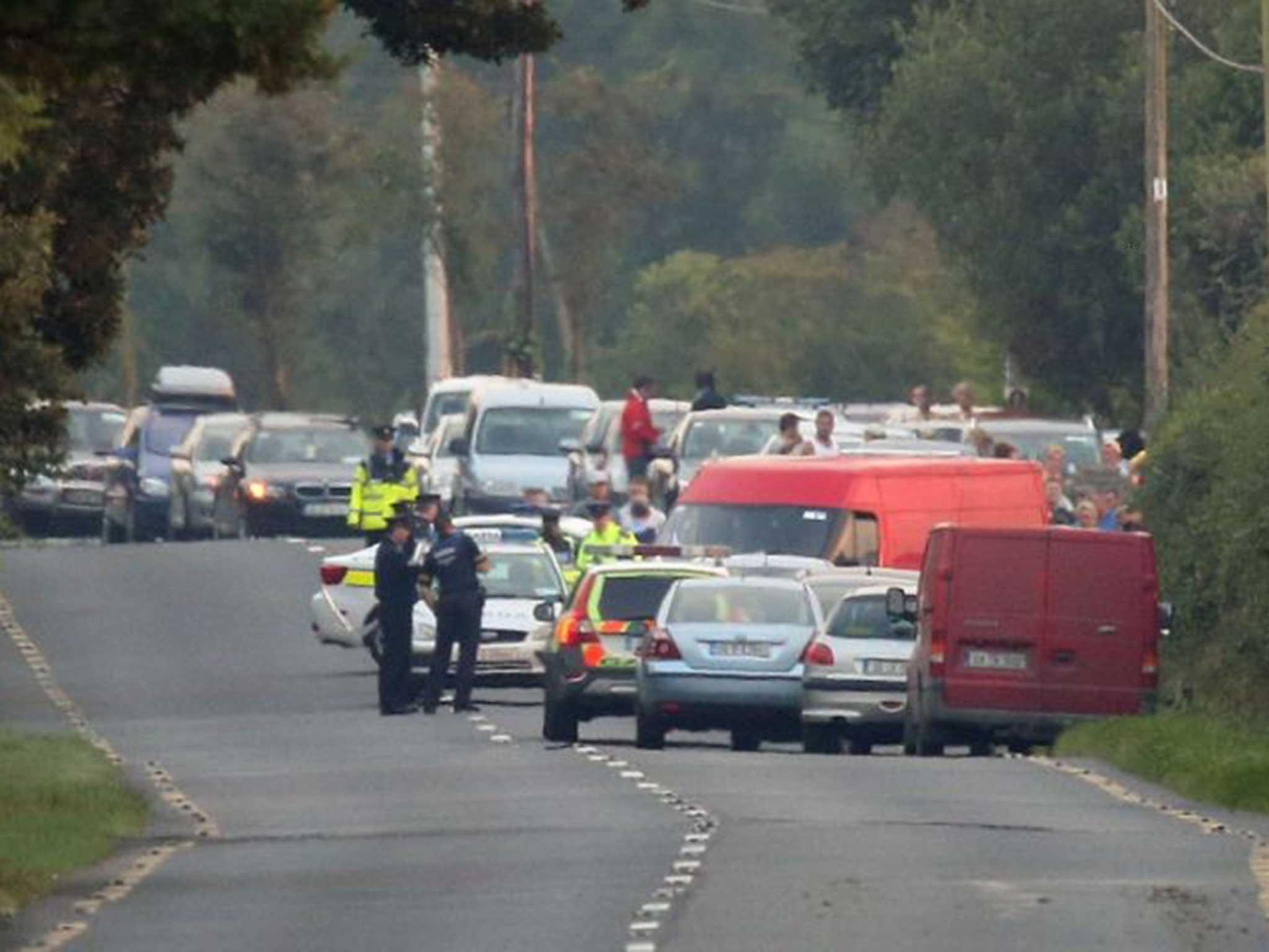 The scene where two children were found dead in the Charleville area of north county Cork last night