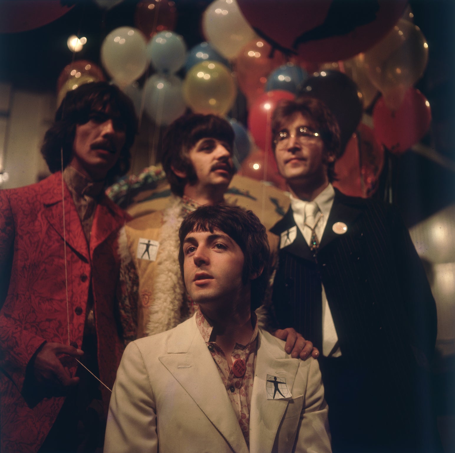 The Beatles: George Harrison, Ringo Starr, John Lennon, and Paul McCartney, at the EMI studios in Abbey Road, 1967 (BIPs/Getty Images)