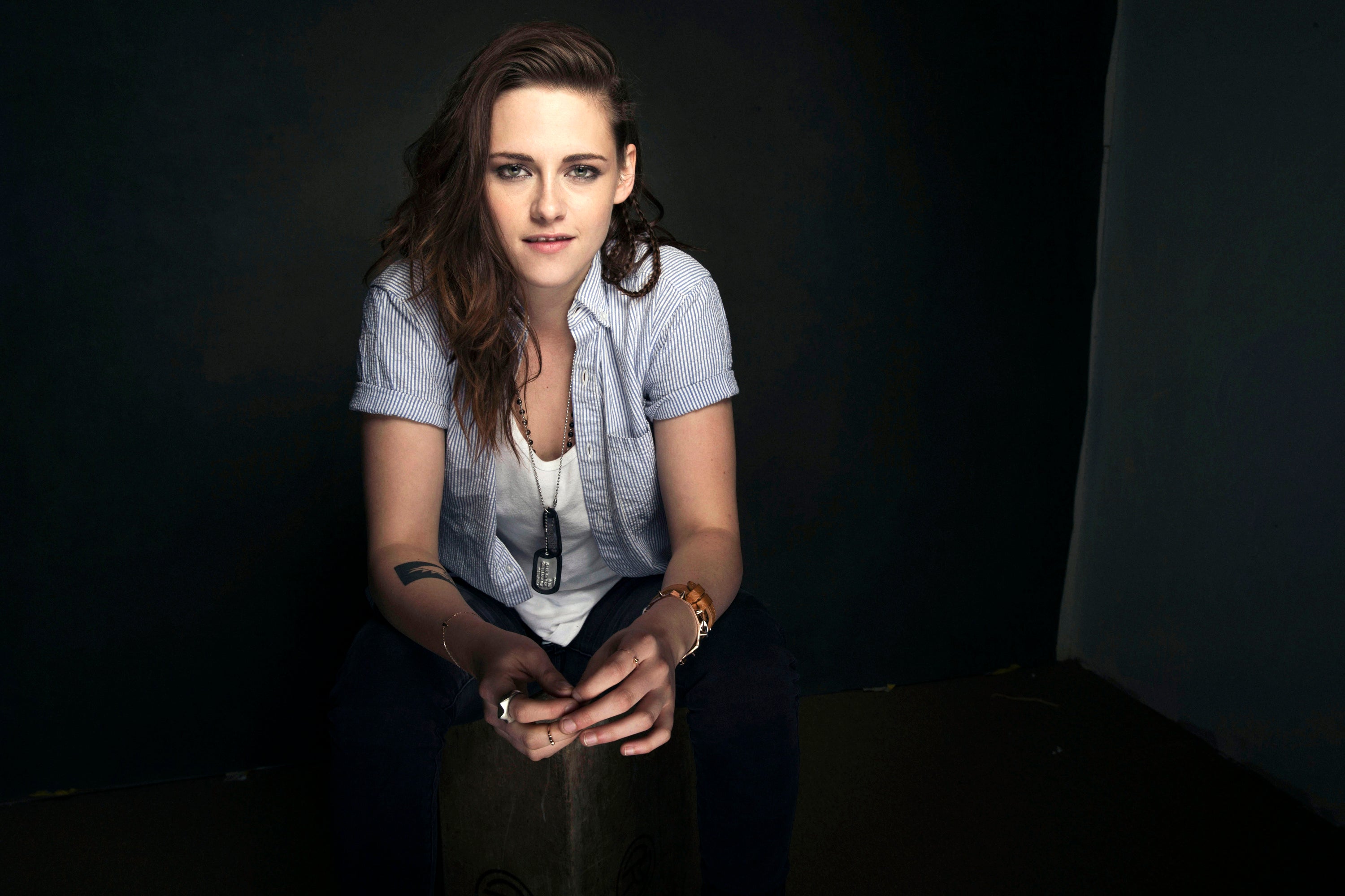 Kristen Stewart posing for a portrait during the Sundance Film Festival in Park City, Utah