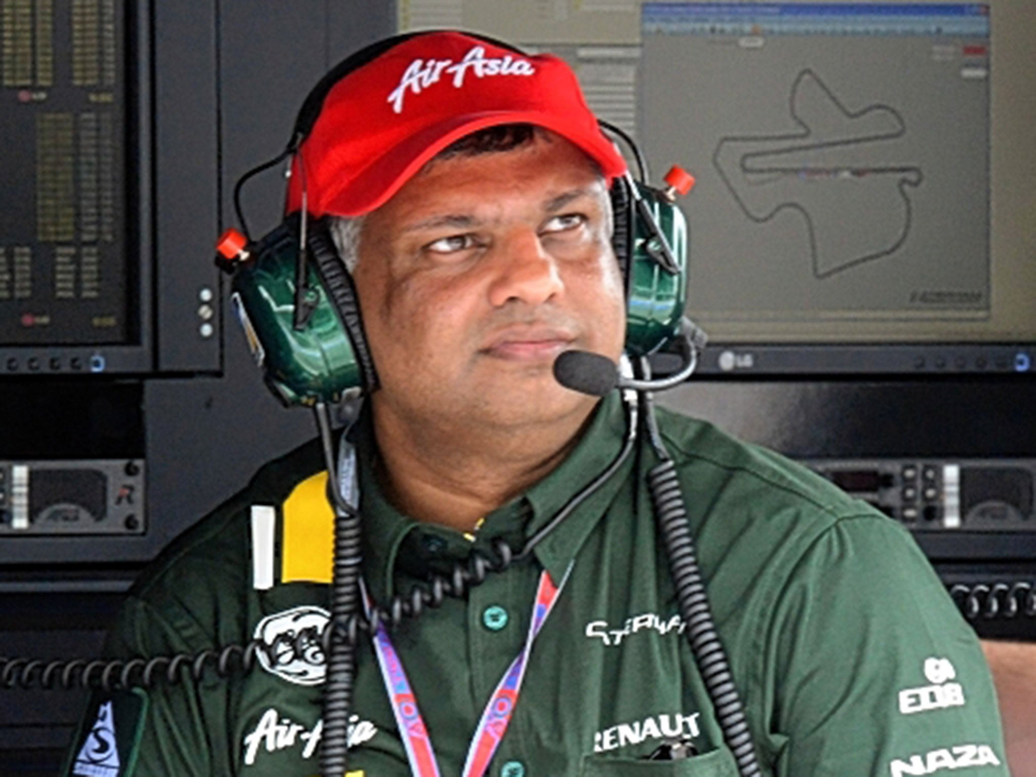 Fernandes in the Caterham garage in 2012