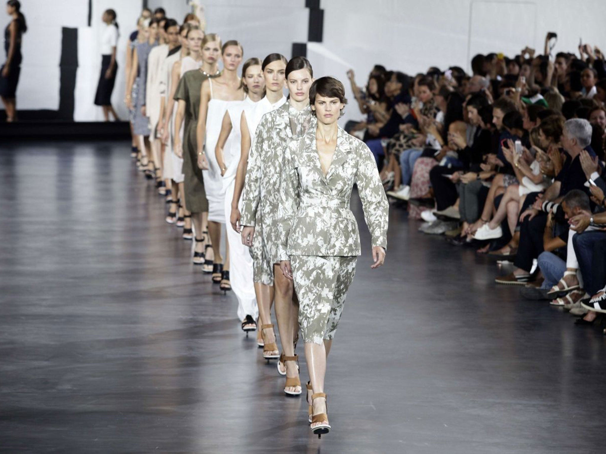 A model presents a creation by Jason Wu Spring/Summer 2015 collection during New York Fashion Week