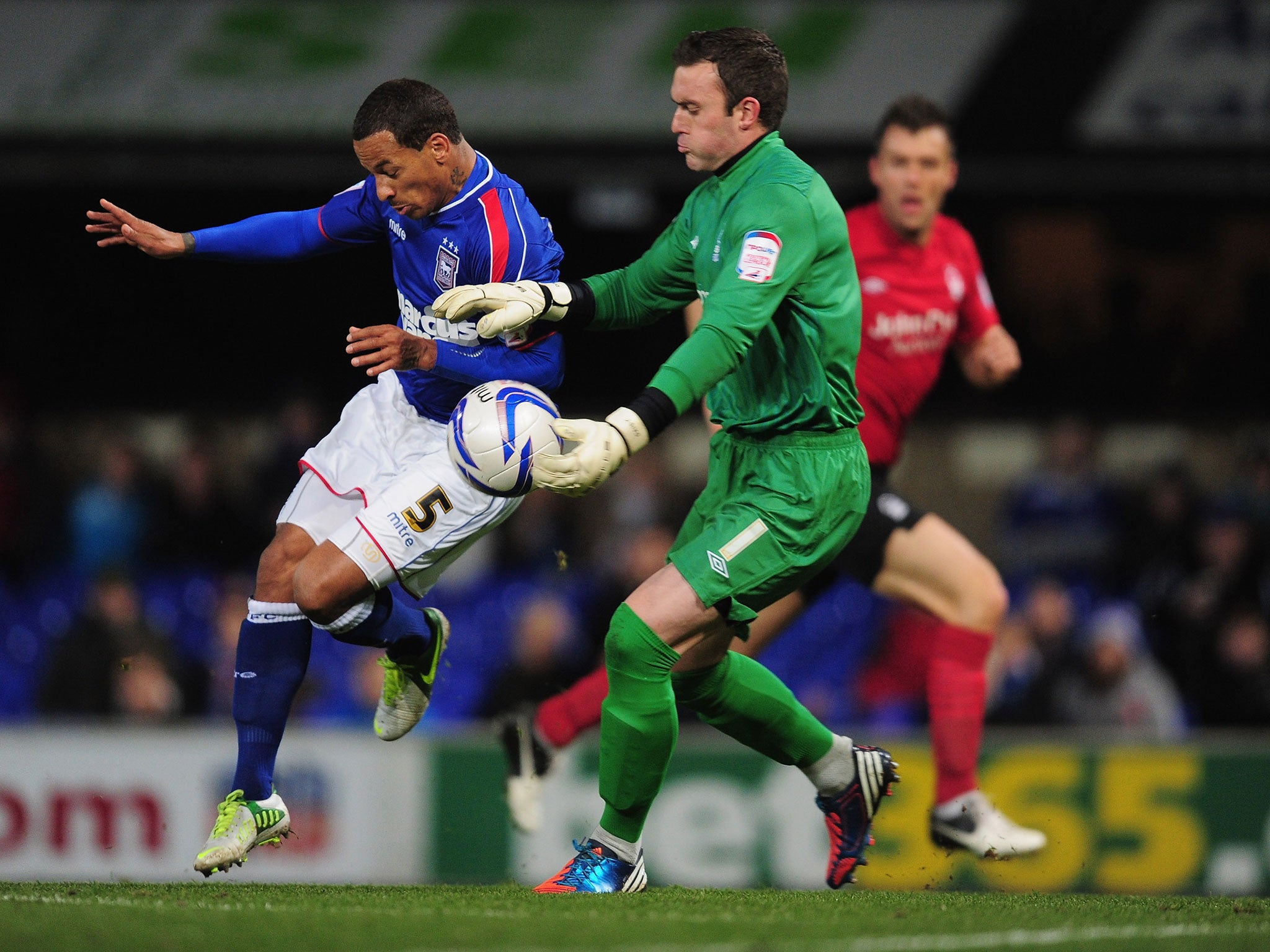 DJ Campbell in action during his time with Ipswich