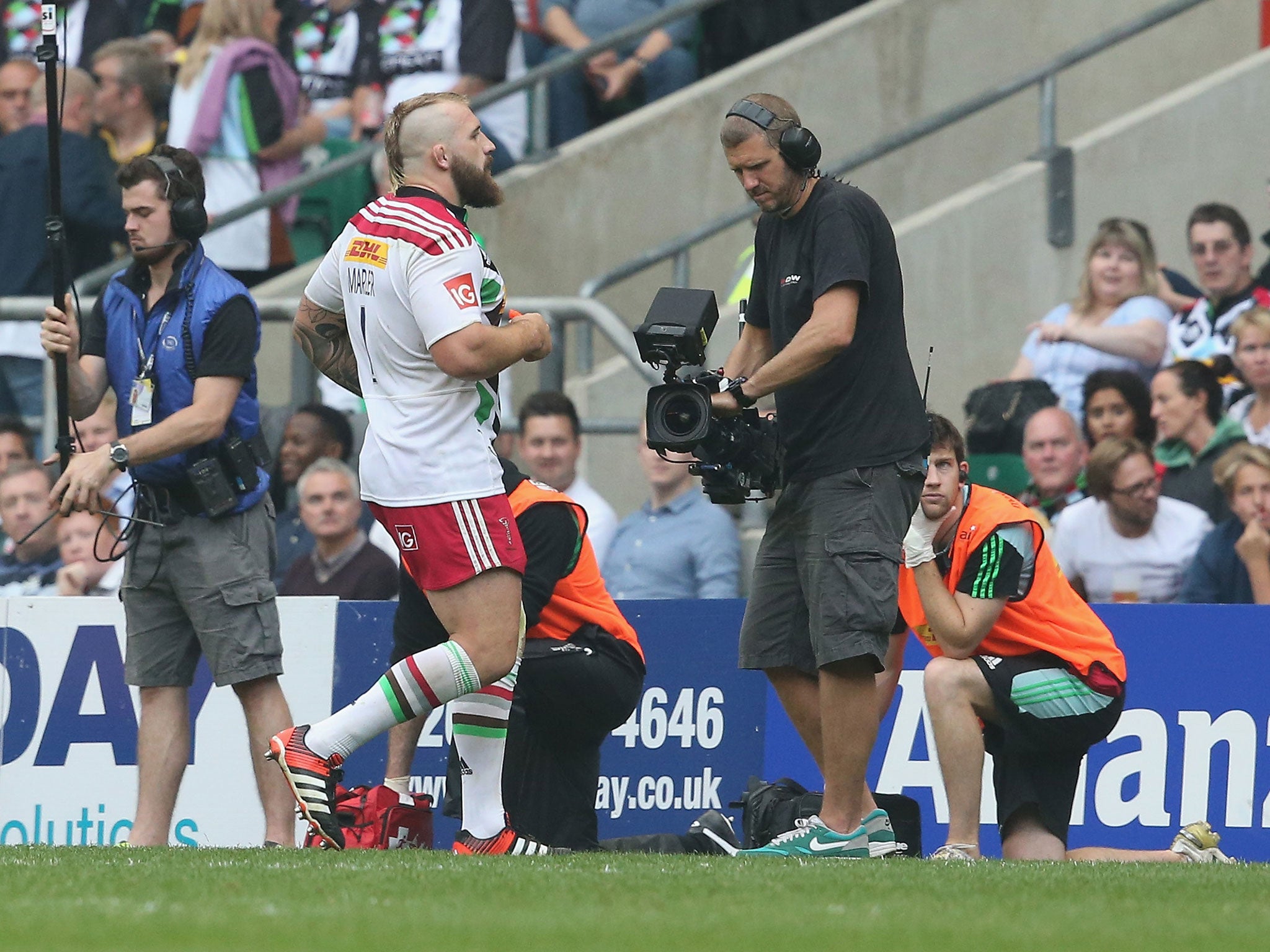 Joe Marler is sent to the sin-bin