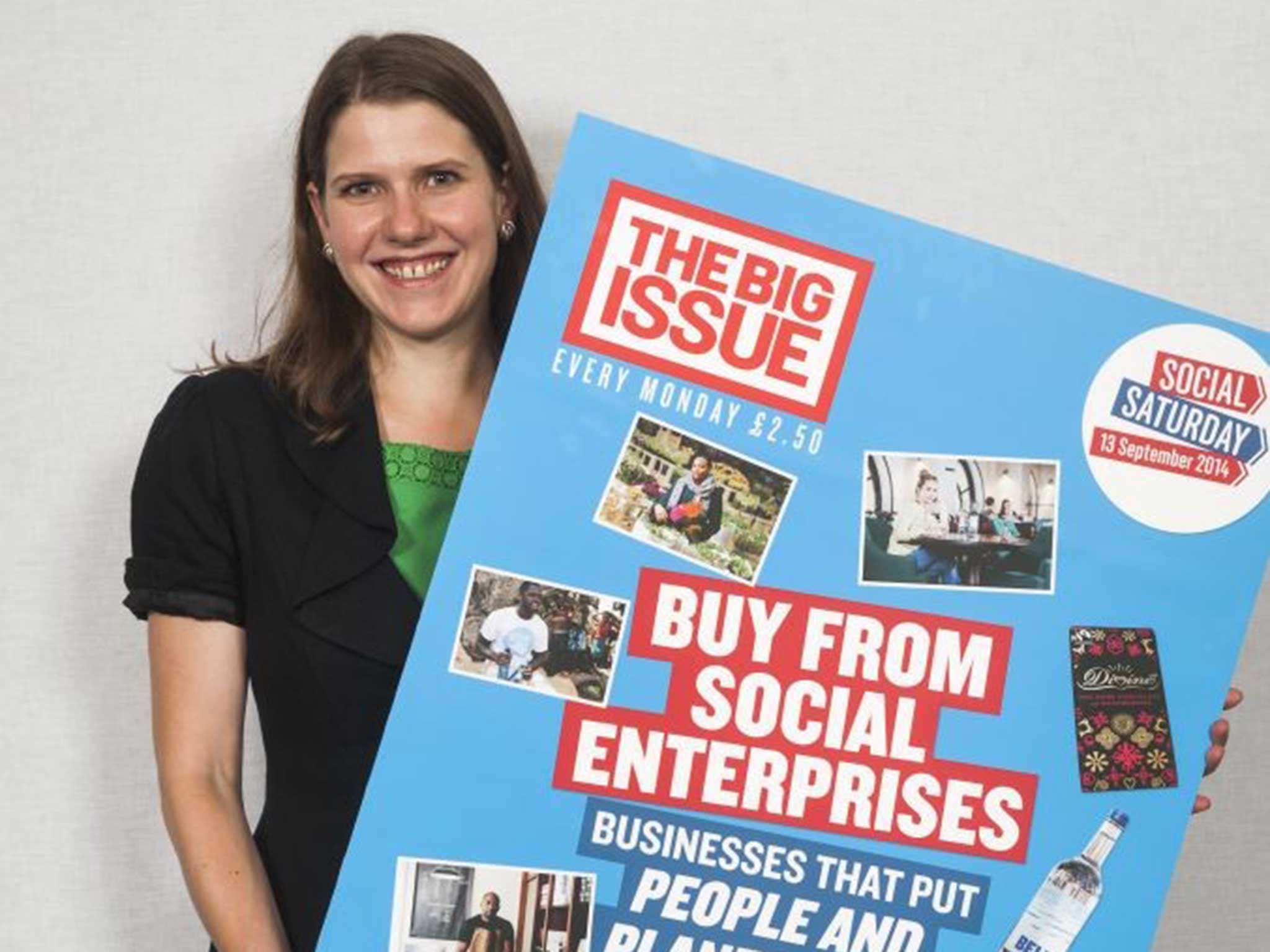 Jo Swinson with a promo of the Big Issue promoting The Social Economy Alliance