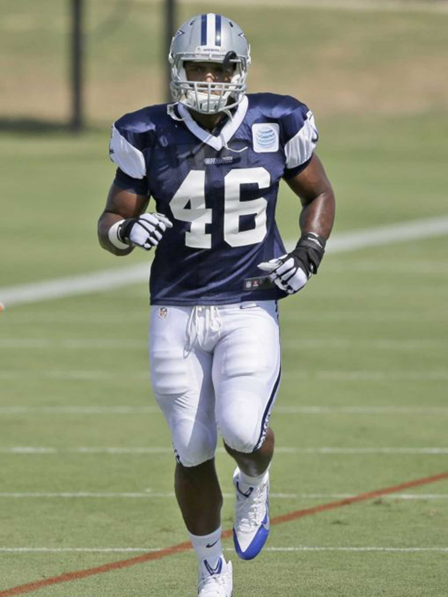 Signed for ‘his motor’: Michael Sam during team practice last week