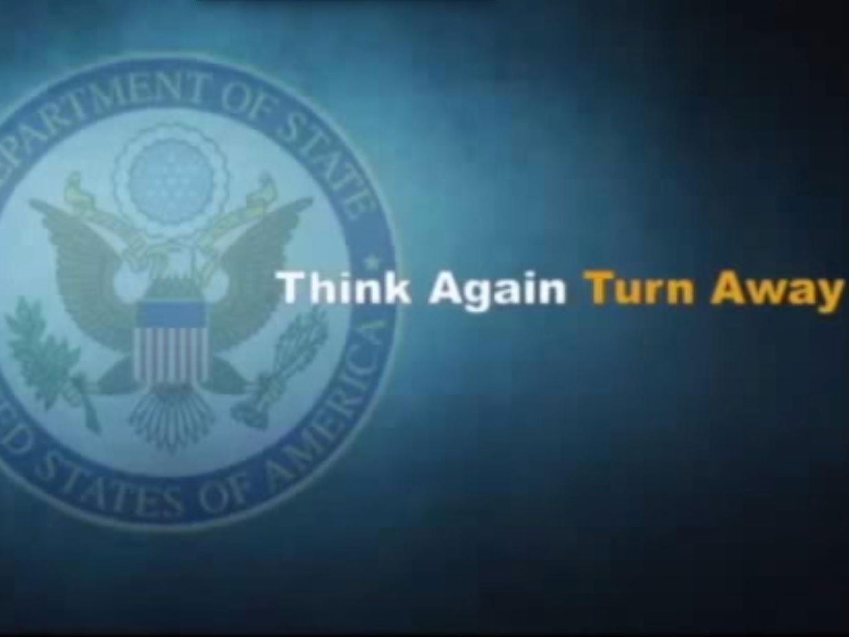 The video was part of the 'Think Again, Turn Away' anti-radicalisation programme