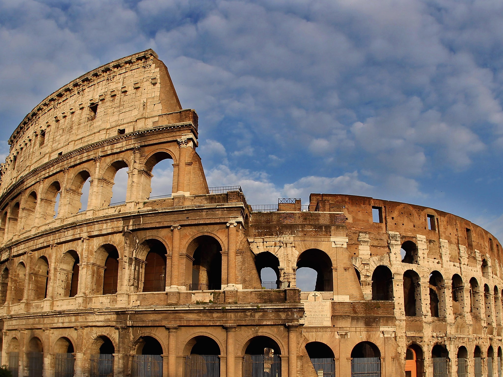 The man was found scratching a giant letter 'K' onto the ancient landmark