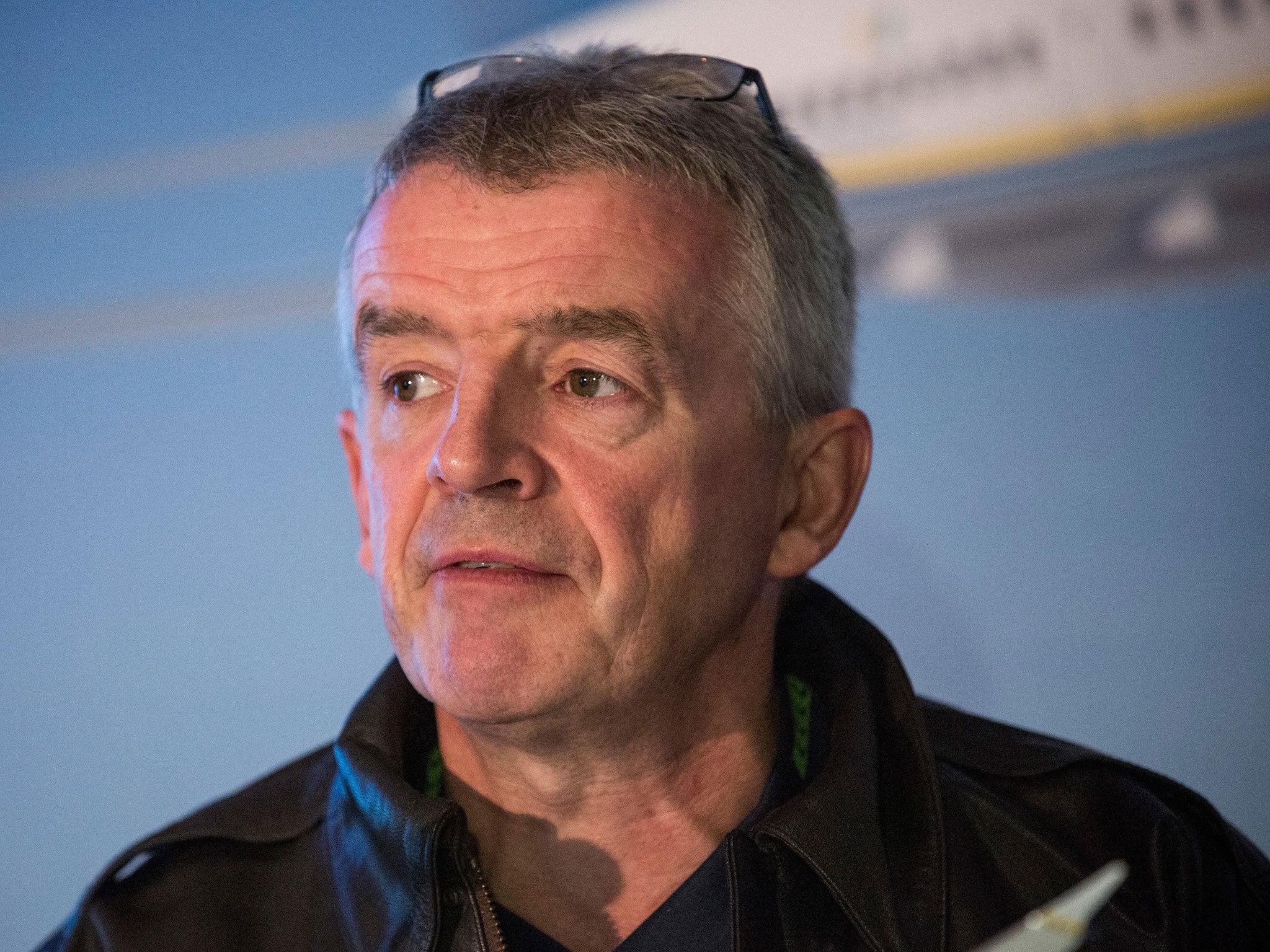 Michael O'Leary, CEO of Ryanair, holds a press conference announcing the first sales of Boeing's new 737 Max 200 to RyanAir. They will purchase at least 100 planes