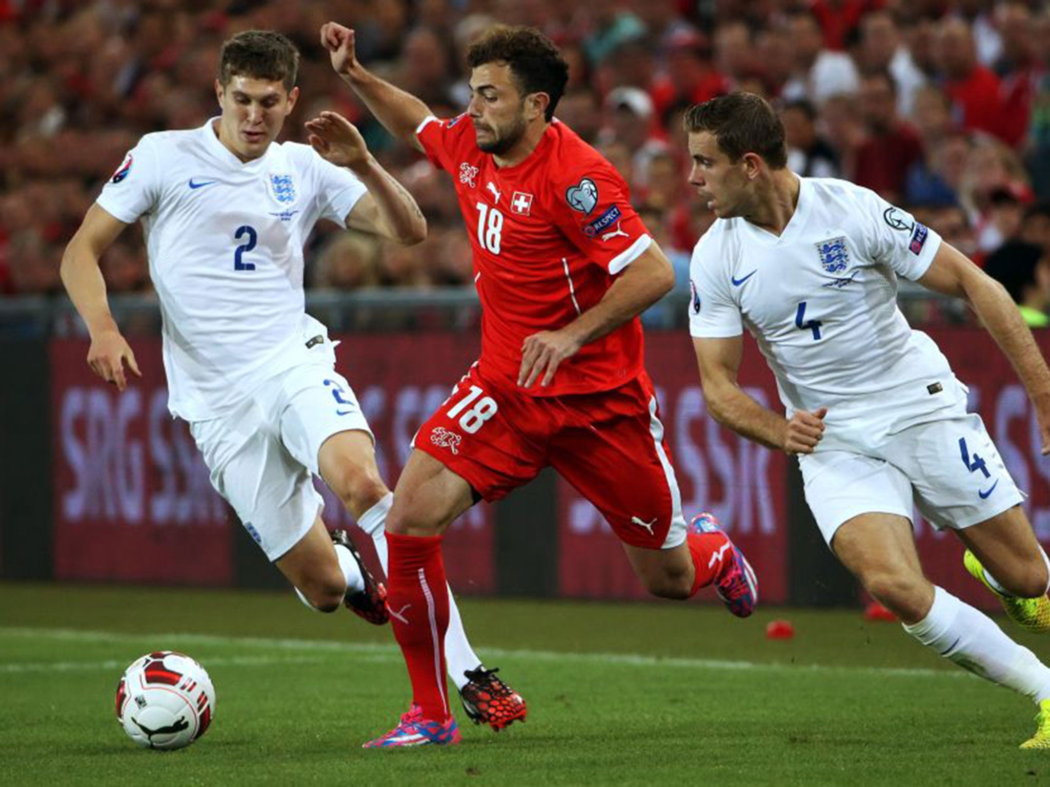 John Stones (left) was impressive at full-back