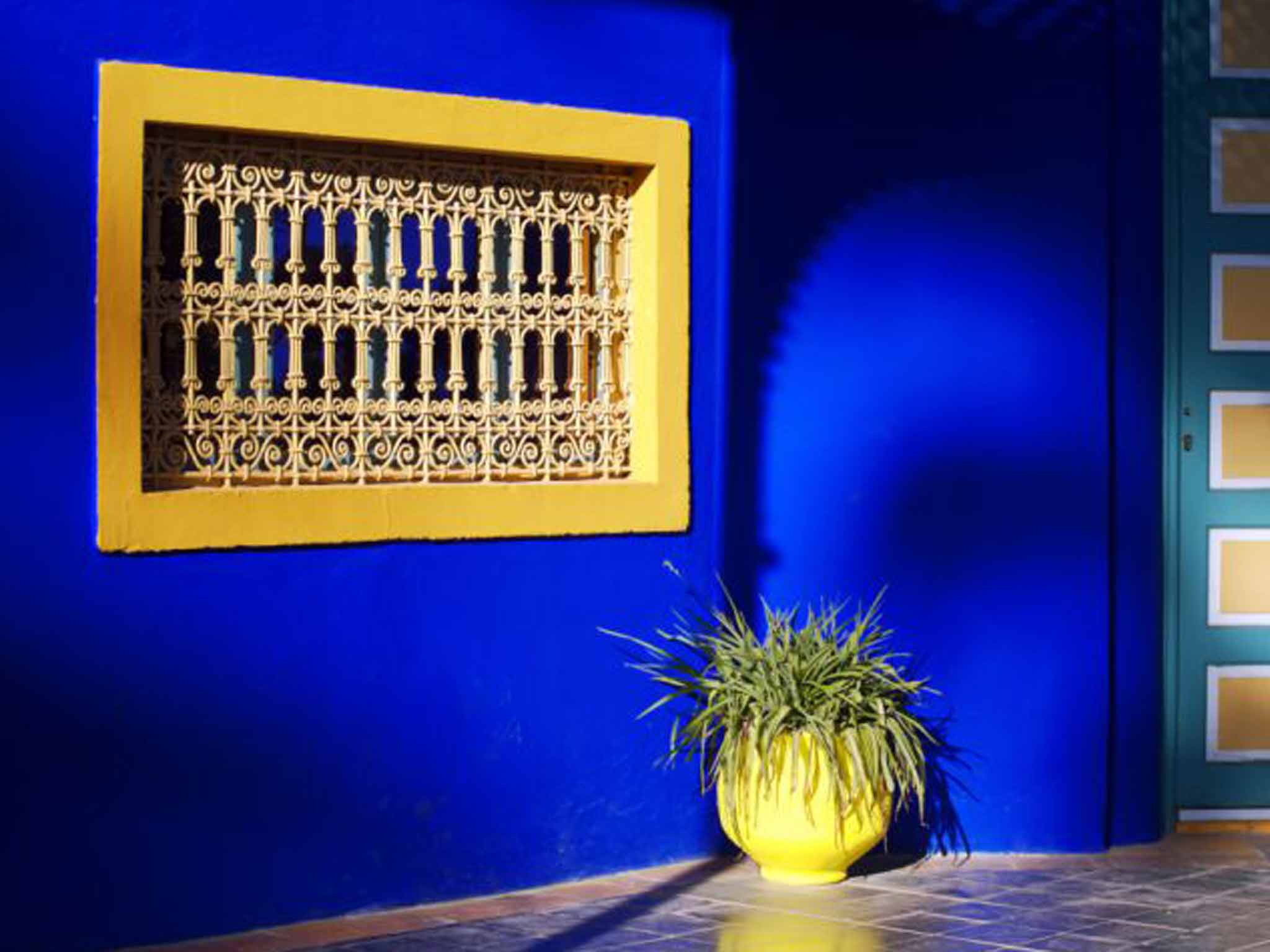 The distinctive blues of the Jardin Majorelle