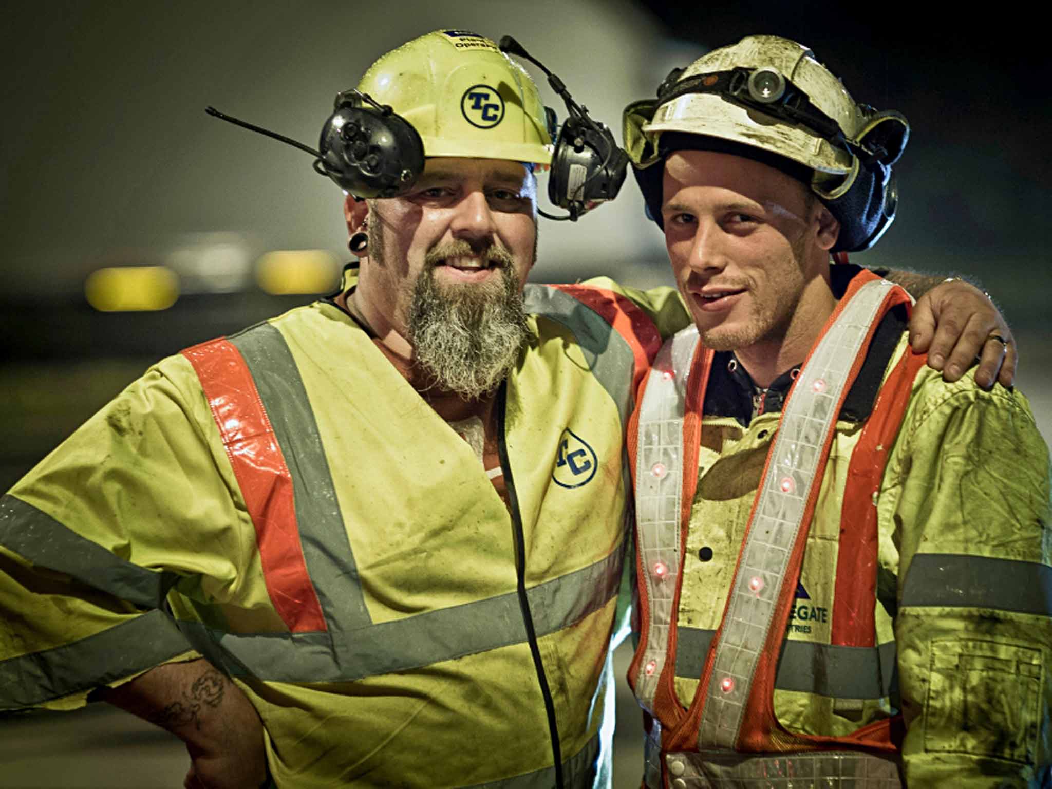 Geared up: Stephen Petty and Jason Burbank featured in 'The Motorway: Life in the Fast Lane'