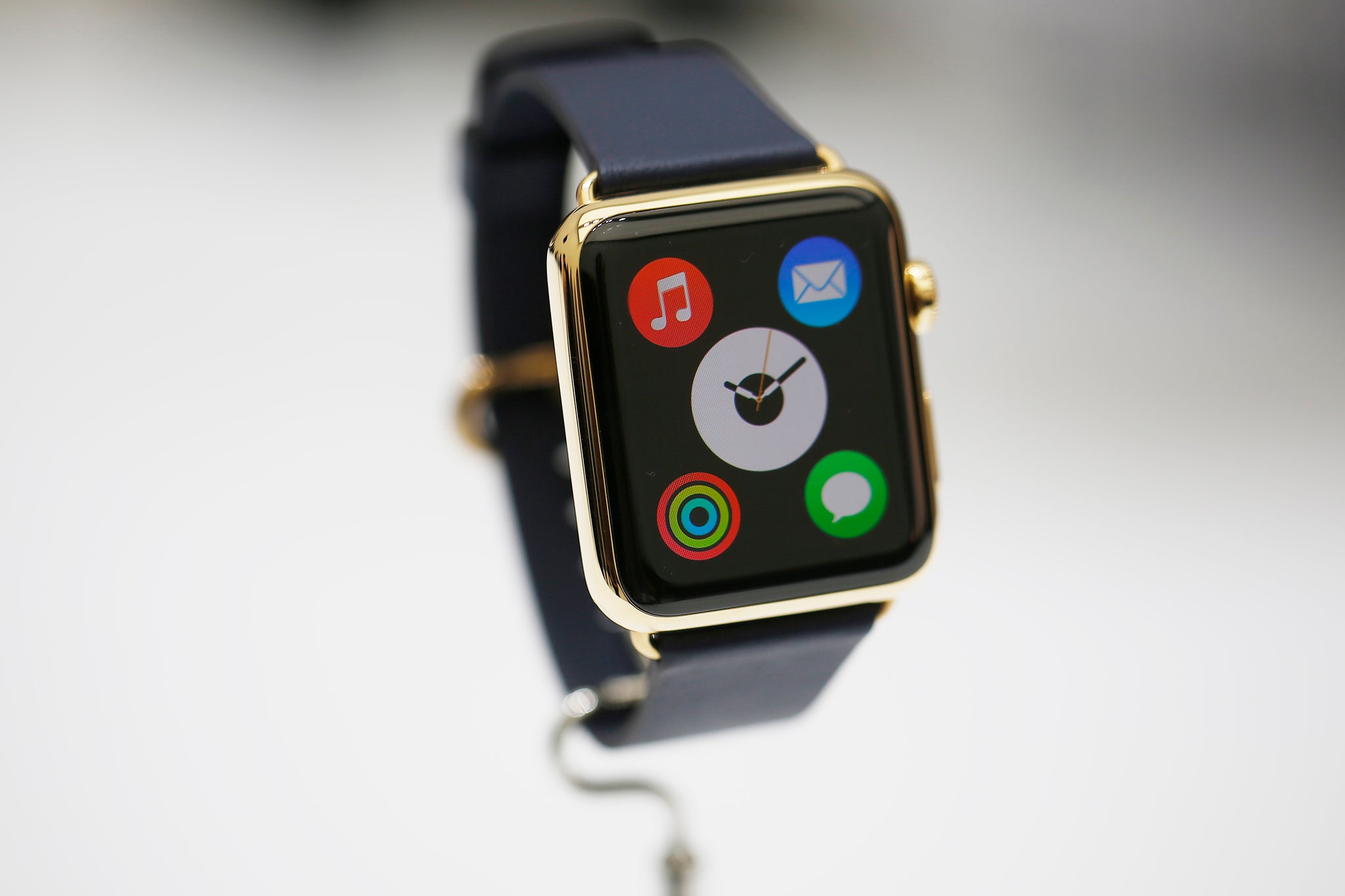 One of the Apple Watch designs unveiled by CEO Tim Cook