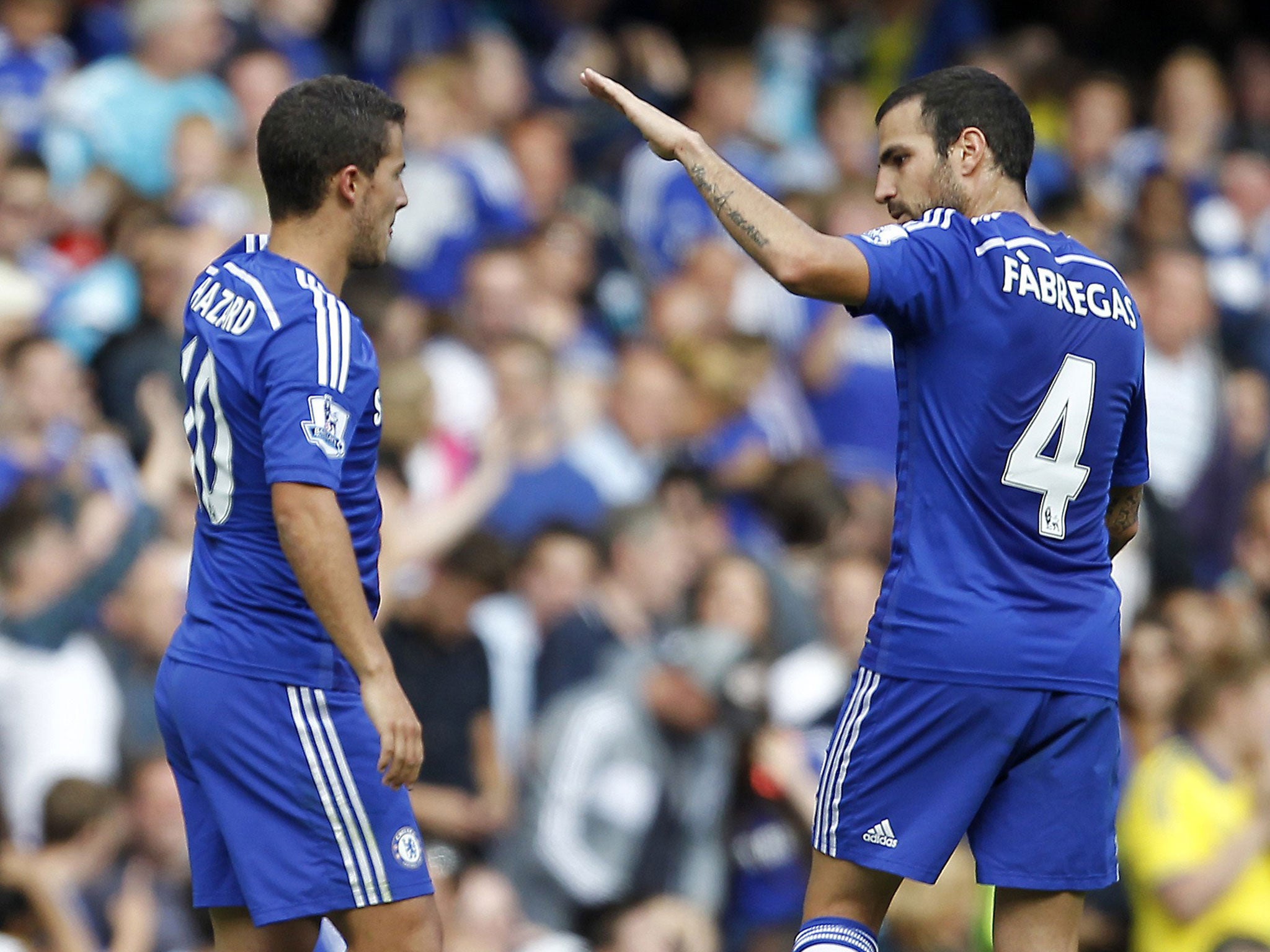 Cesc Fabregas (right) has revolutionised the way Chelsea are playing