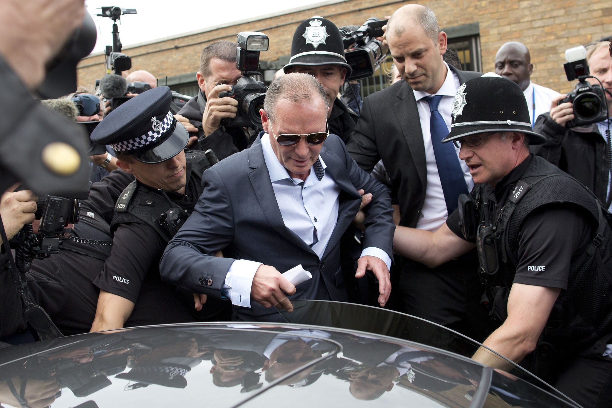 Former England footballer Paul Gascoigne, was arrested at his penthouse home in Sandbanks, Dorset