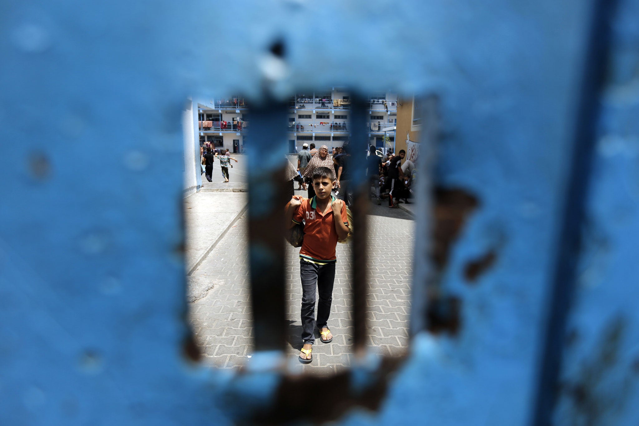 A 'commonality of suffering': a displaced Palestinian boy in Beit Lahia, Gaza