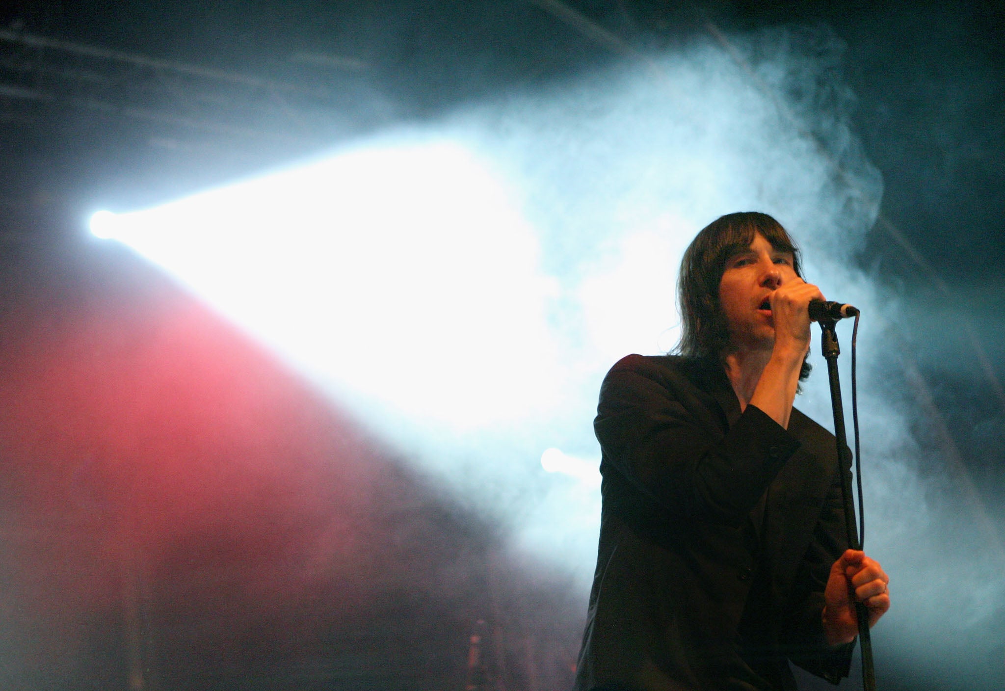 Primal Scream frontman Bobby Gillespie on stage