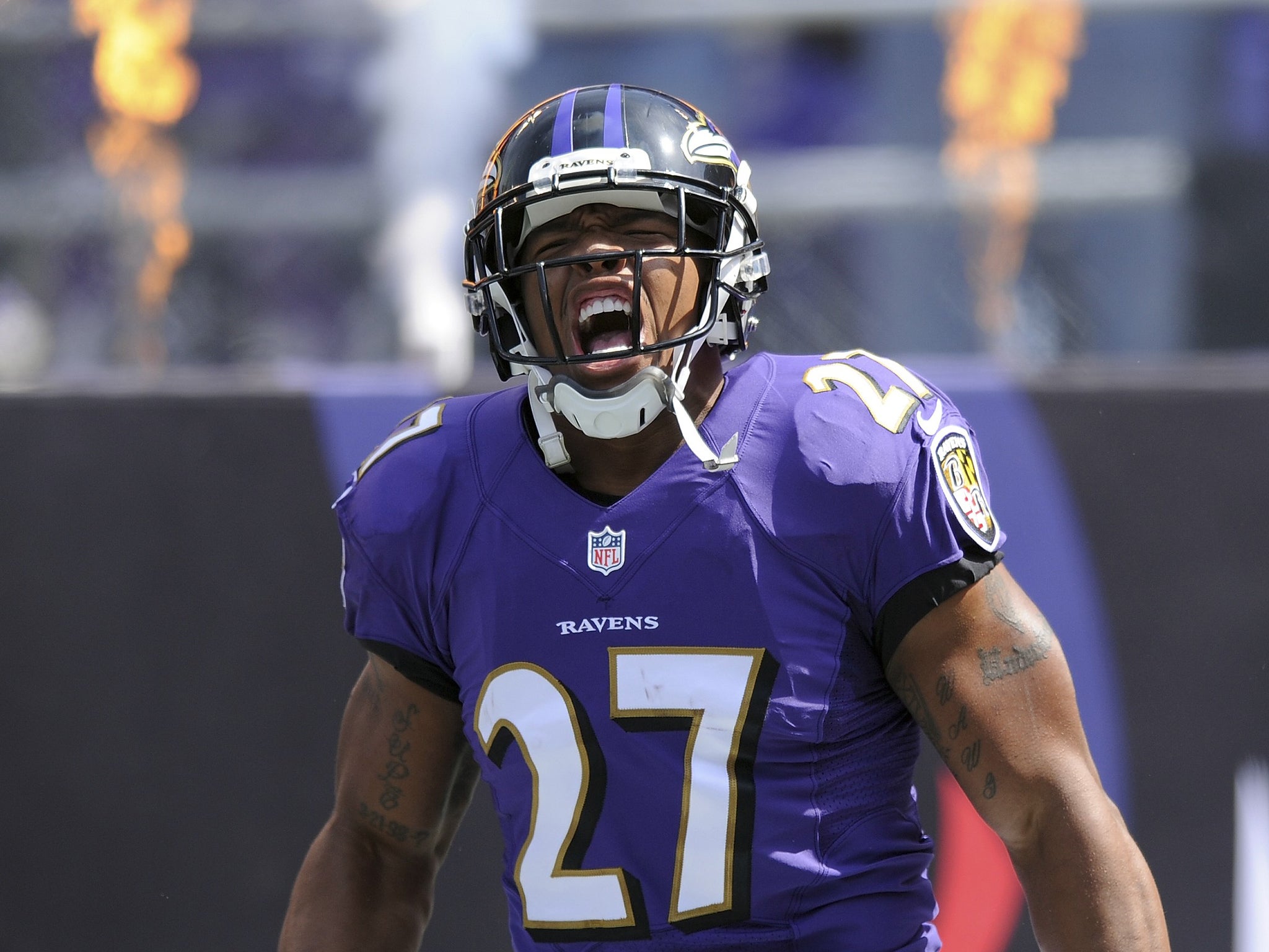 NFL running back Ray Rice was filmed striking his fiancée