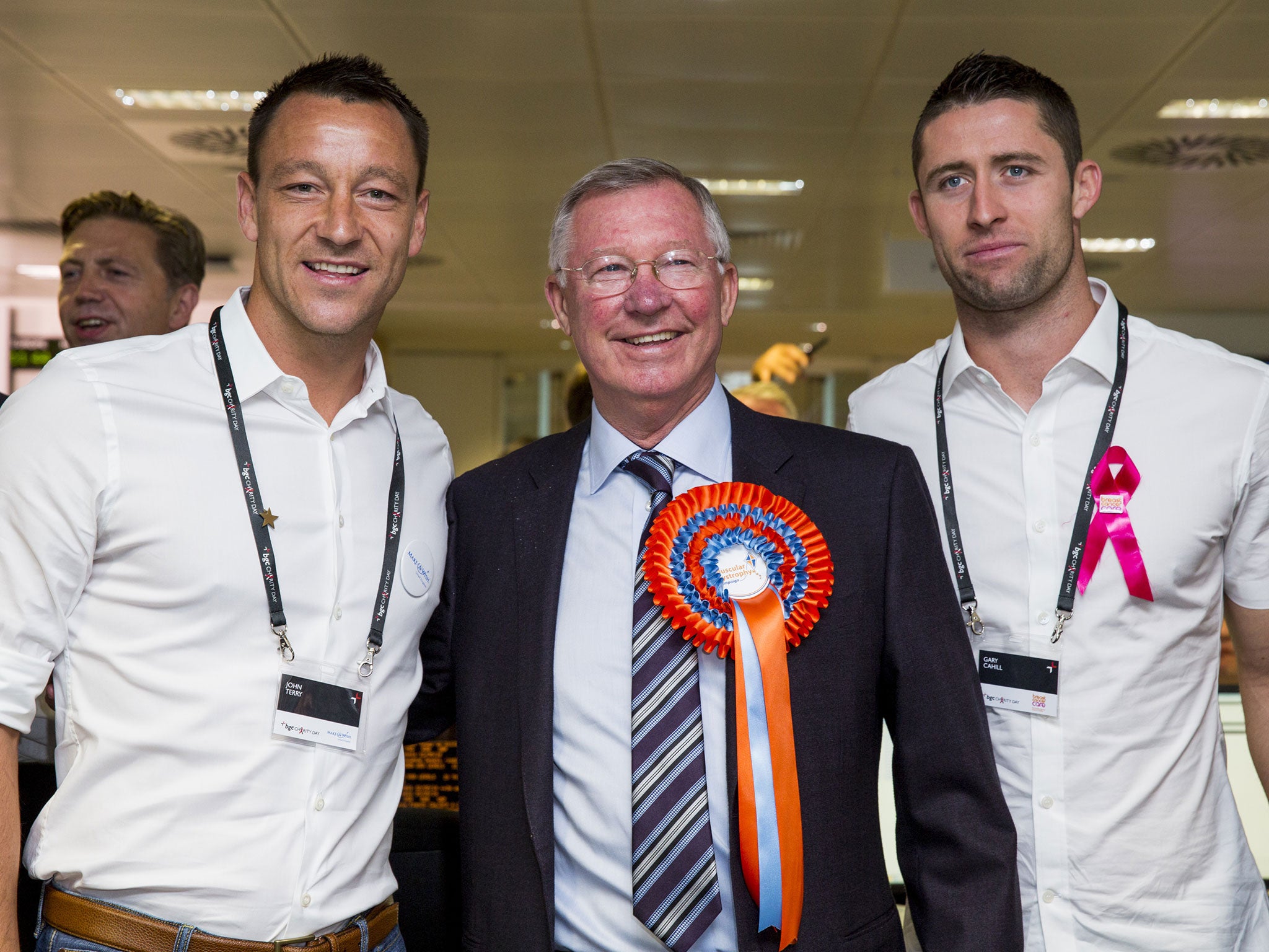 Terry and Cahill were joined by former Manchester United manager Sir Alex Ferguson