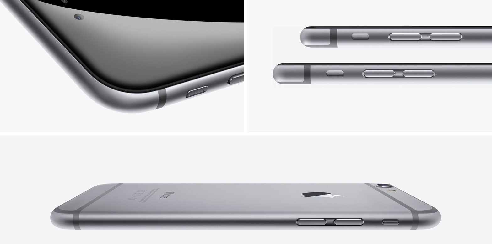 The new iPhone takes its design cues from the iPad with larger volume buttons and rounded corners.