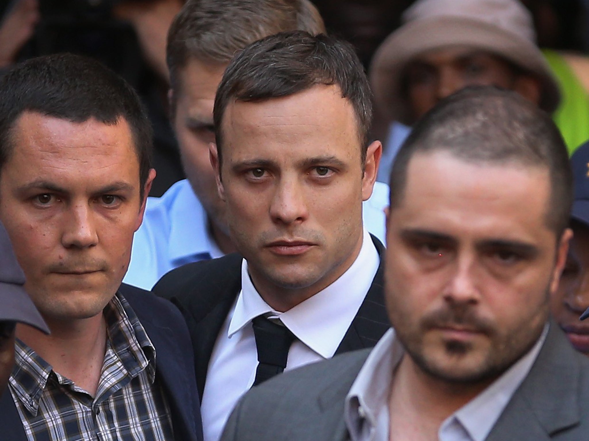 Oscar Pistorius leaves court in Pretoria