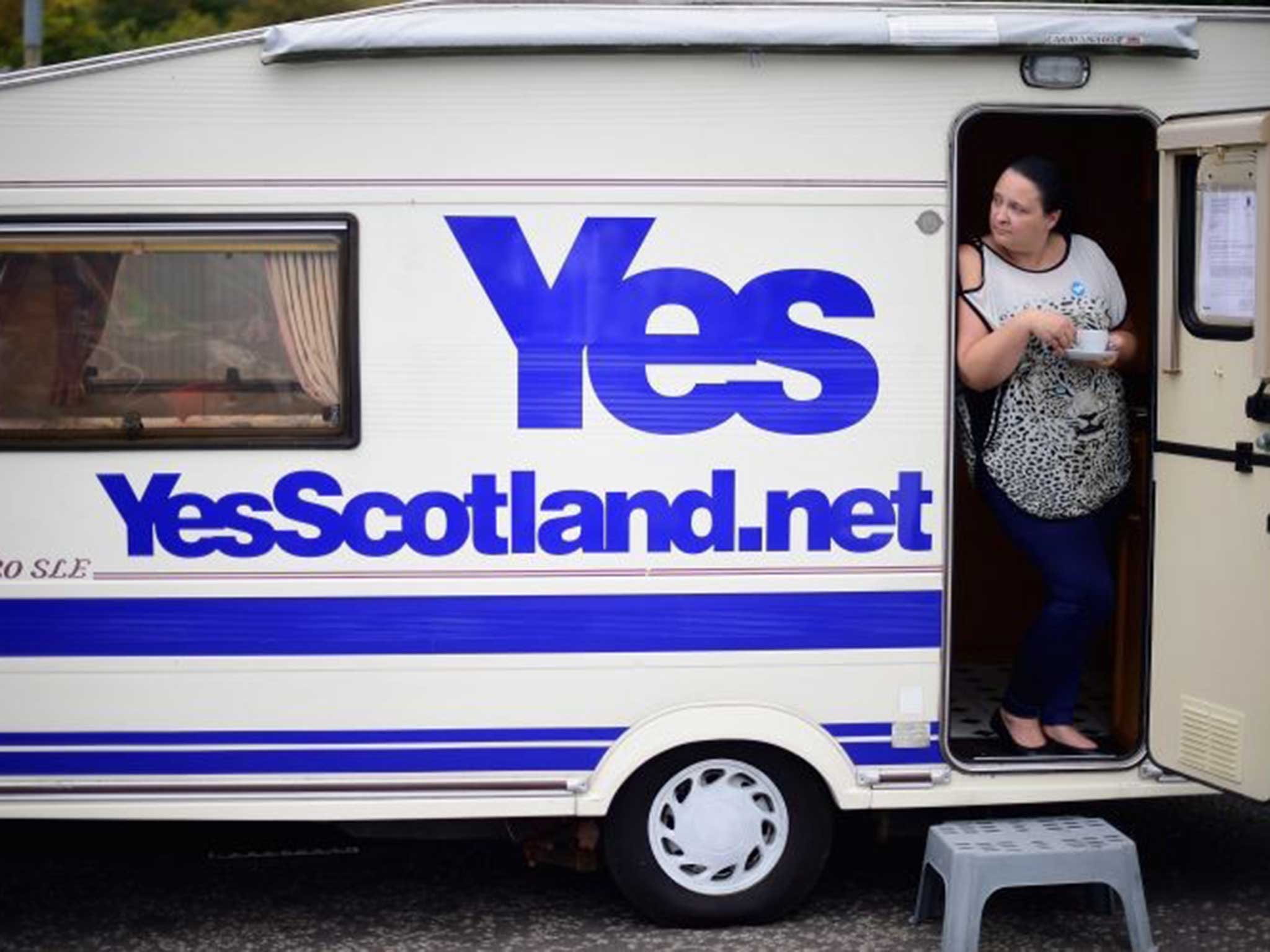 All aboard: The Yes campaign’s bandwagon has shot forward in the past three weeks