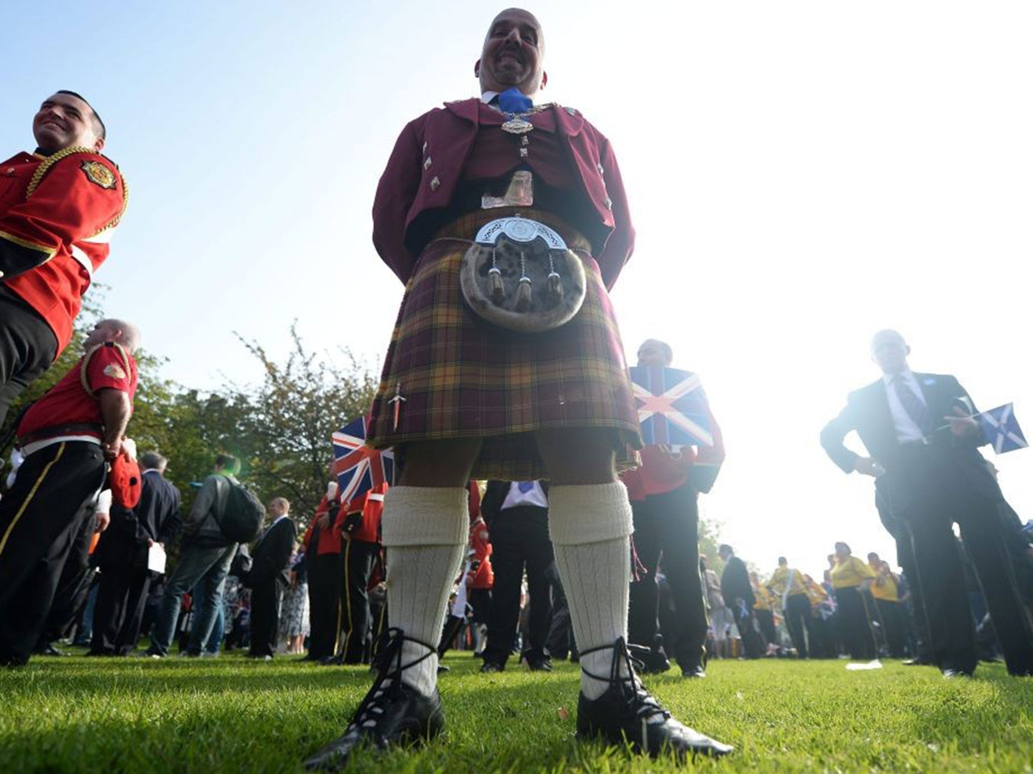 'Glasgow Orangemen have listened carefully to criticisms of parades and are attempting to open the doors on what they do and why they do it' (EPA)