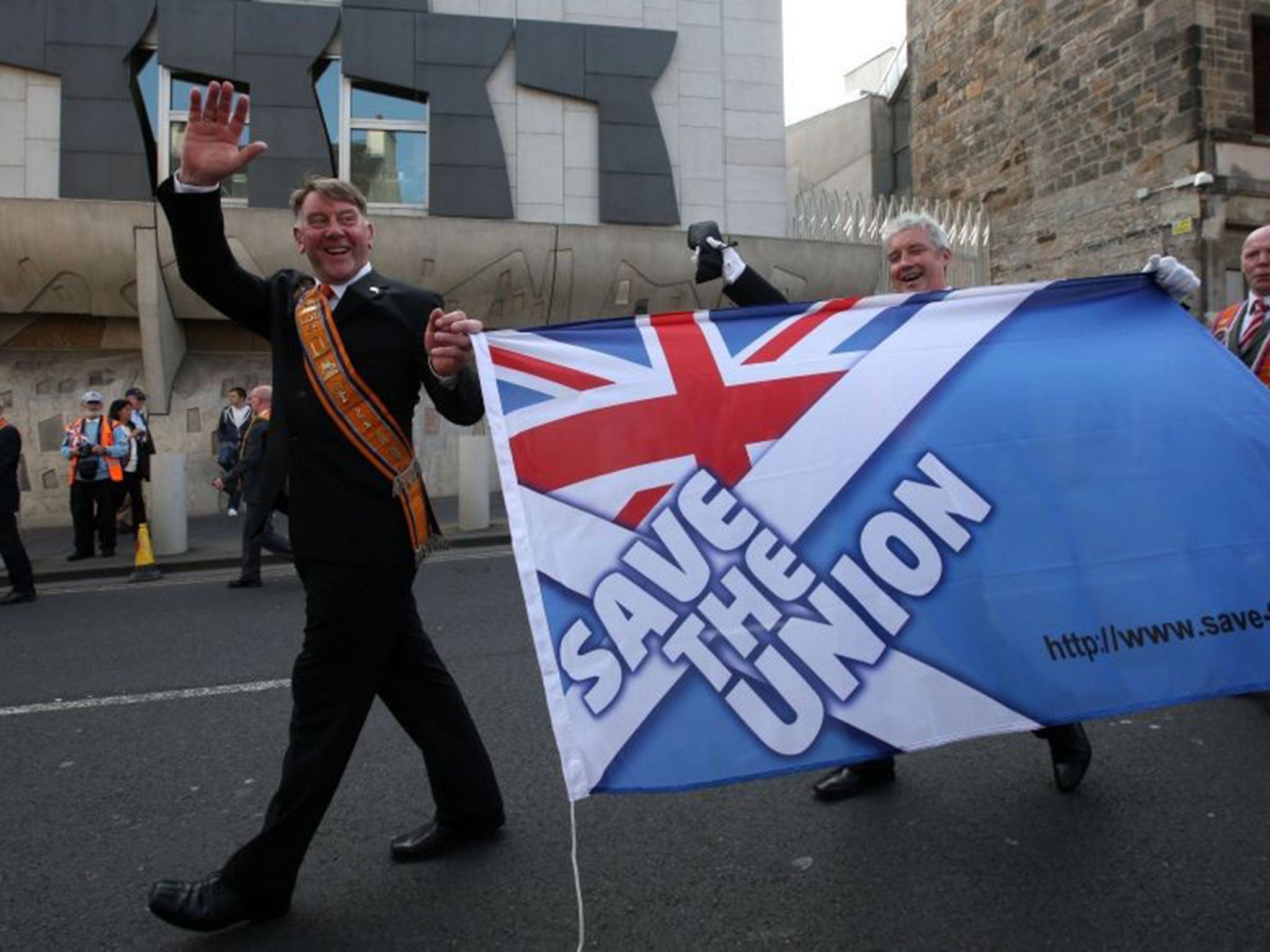 An Orange Order march in Edinburgh in 2014 (PA)