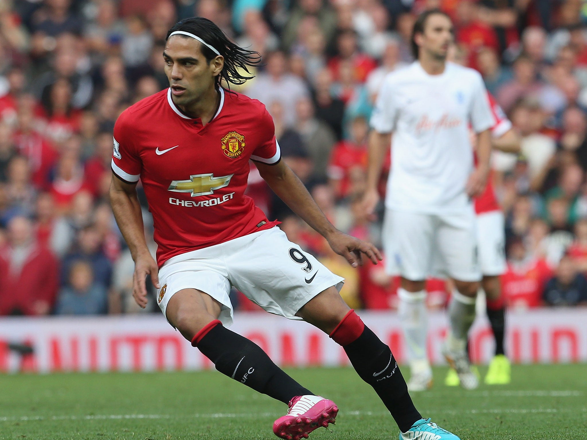 Radamel Faclao makes his United debut as a 67th-minute substitute