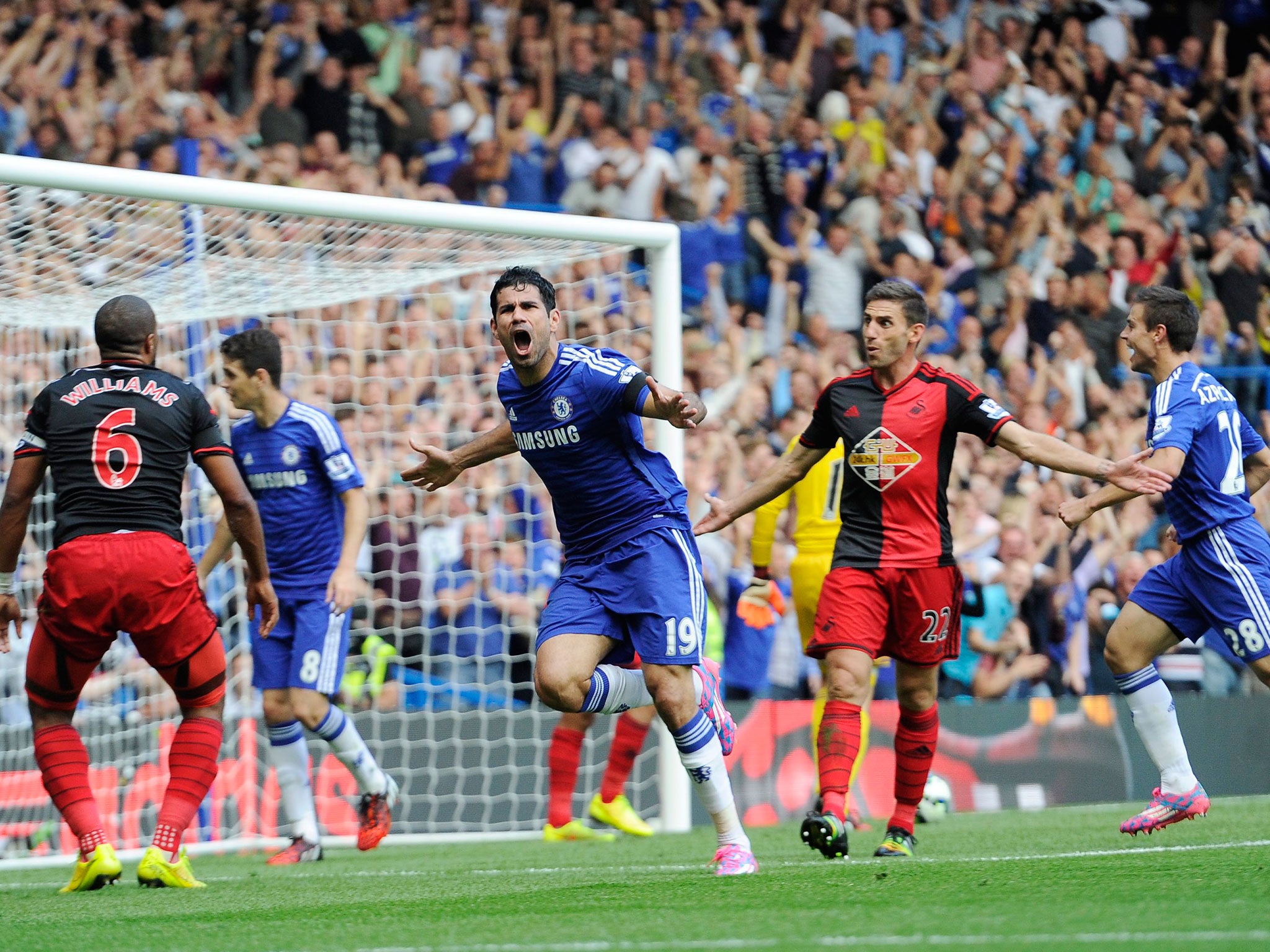 Diego Costa has seven goals in four Premier League matches