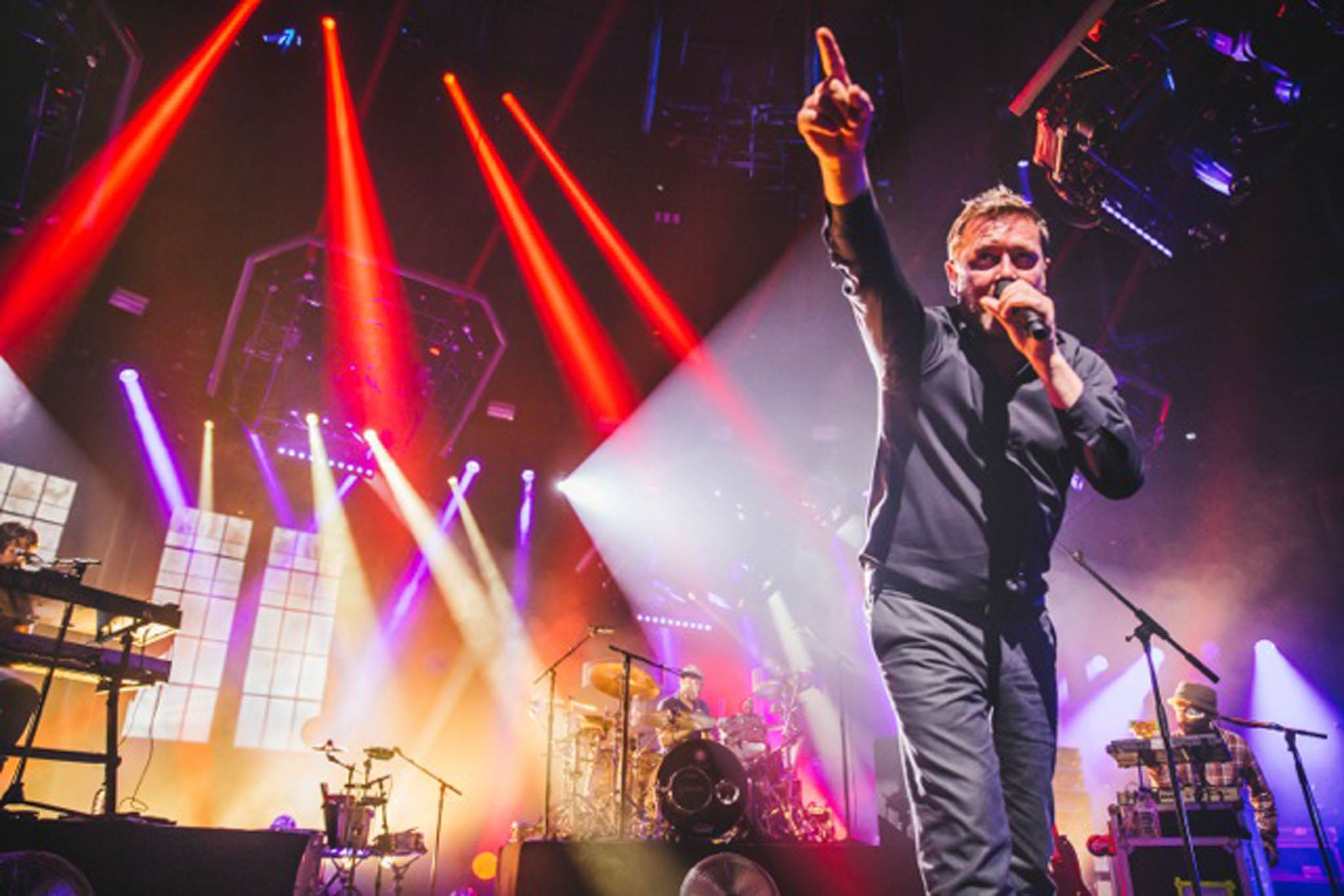 Guy Garvey performs with Elbow at the iTunes Festival at the London Roundhouse in 2014