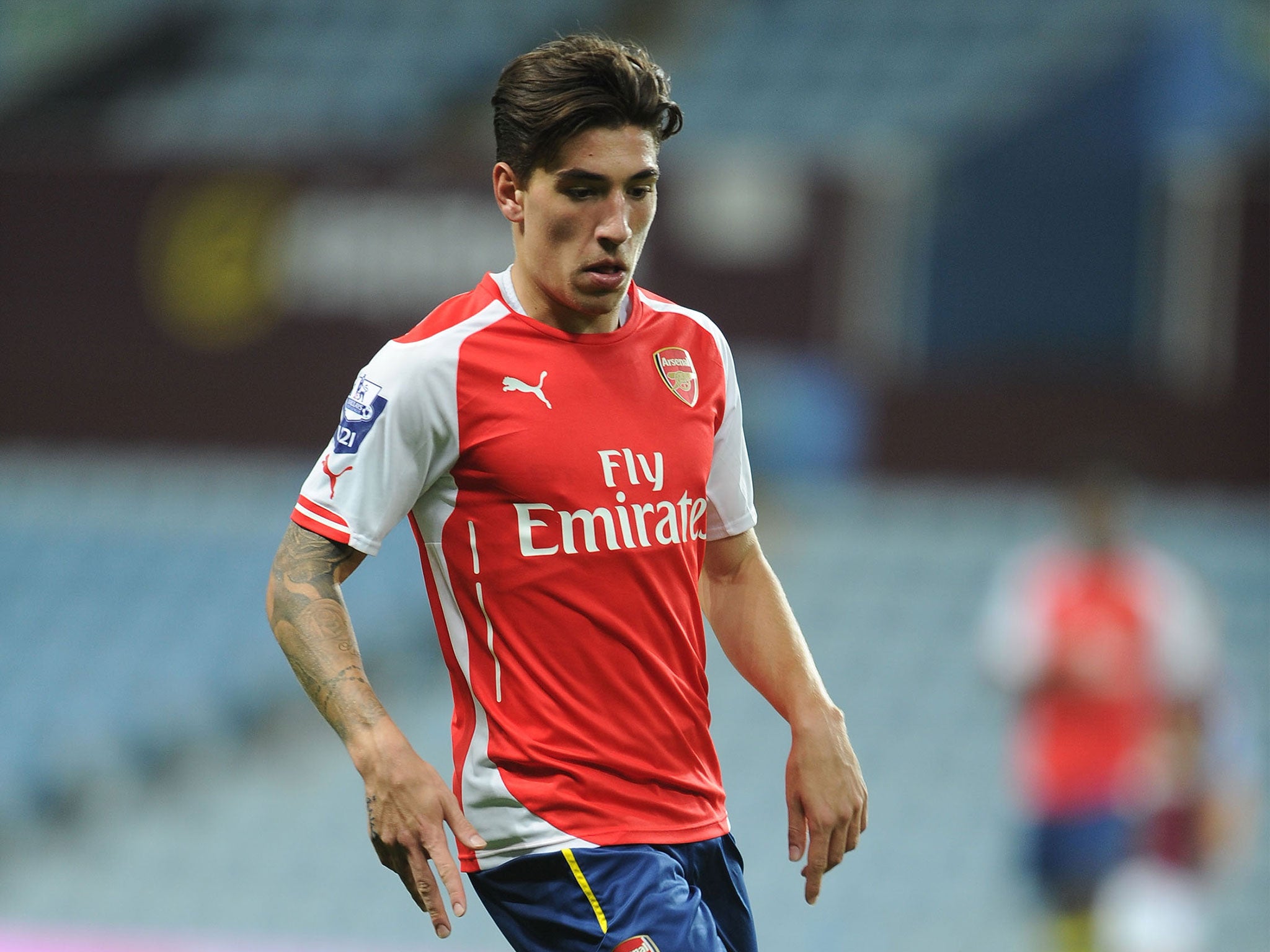 Hector Bellerin in action for Arsenal Under-21s last week