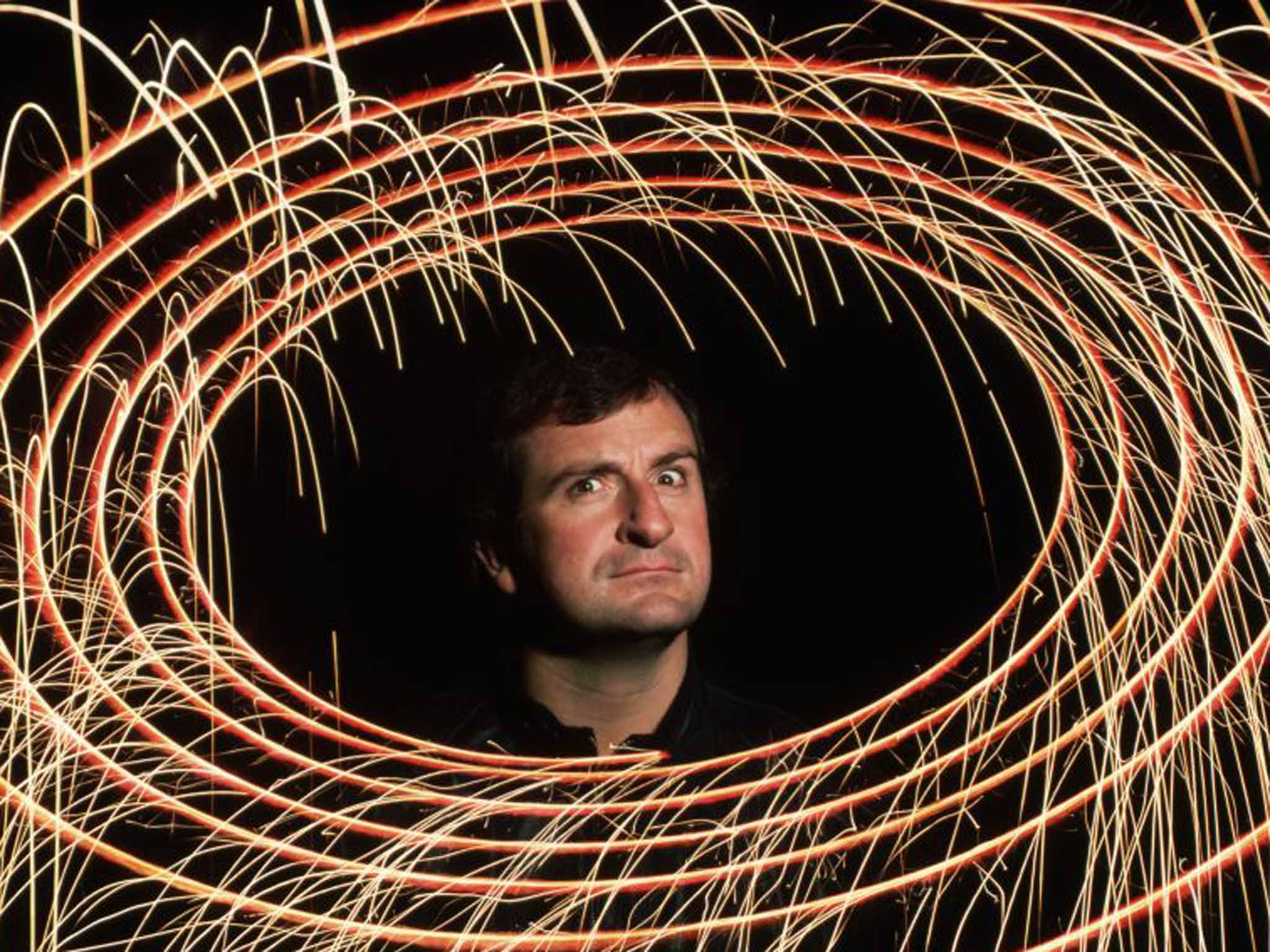 Evil eye: Douglas Adams in 'mad genius' pose