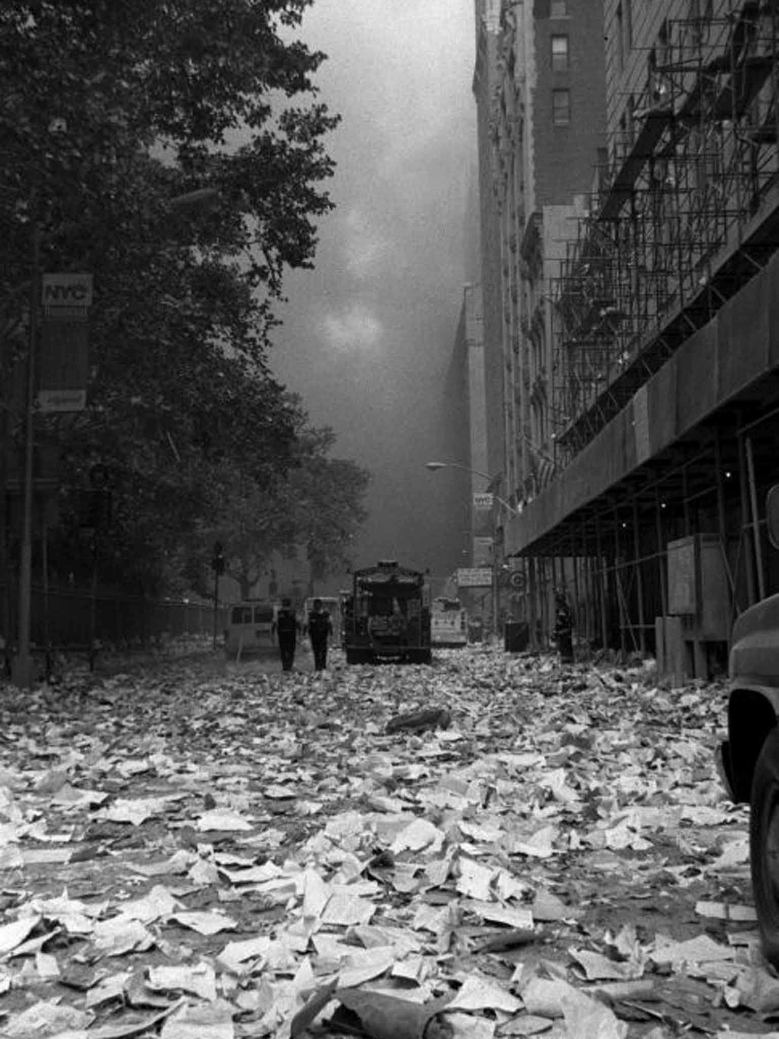 The debris after 9/11