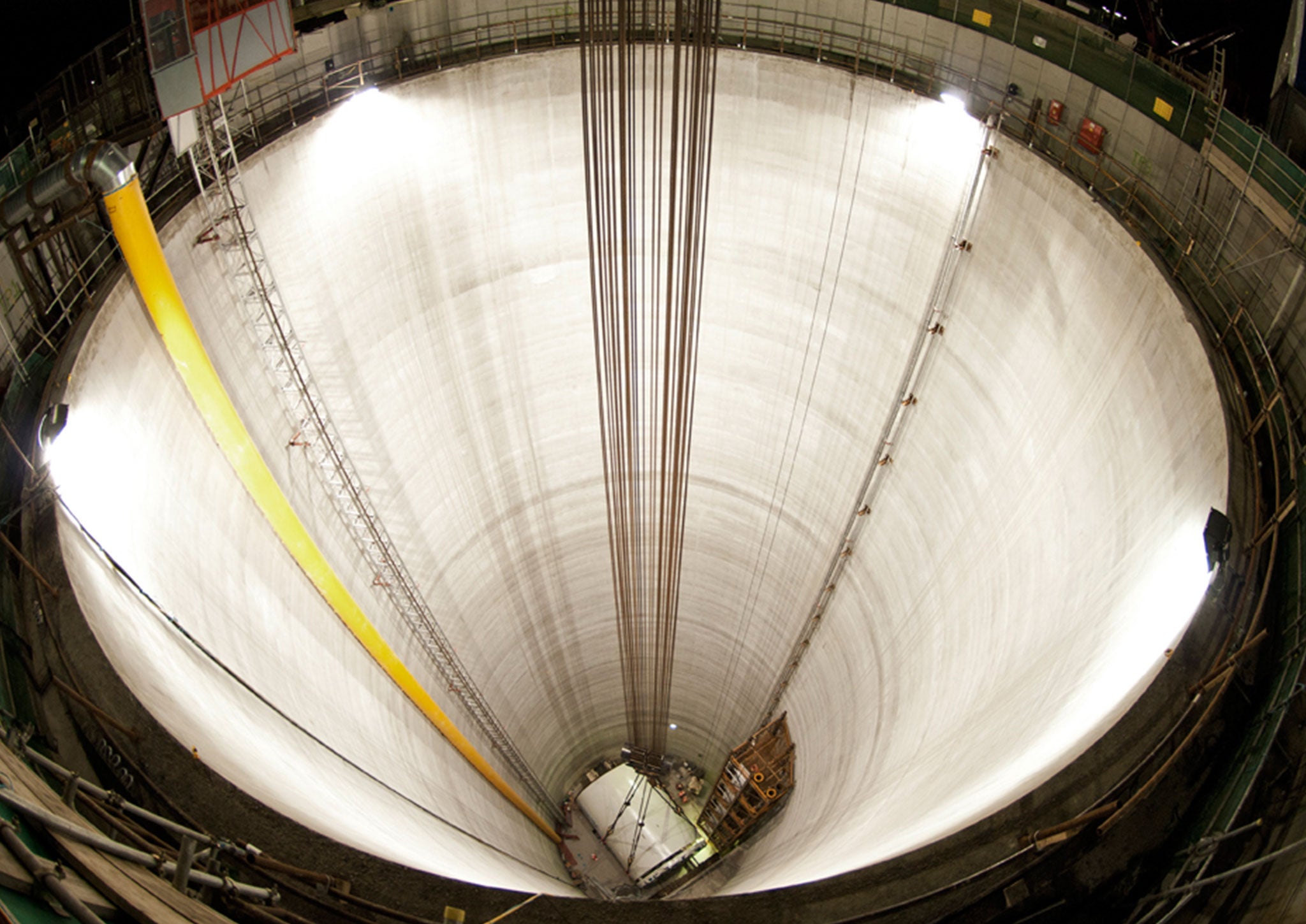 The tunnel boring machine at the Lee Tunnel of the Super Sewer