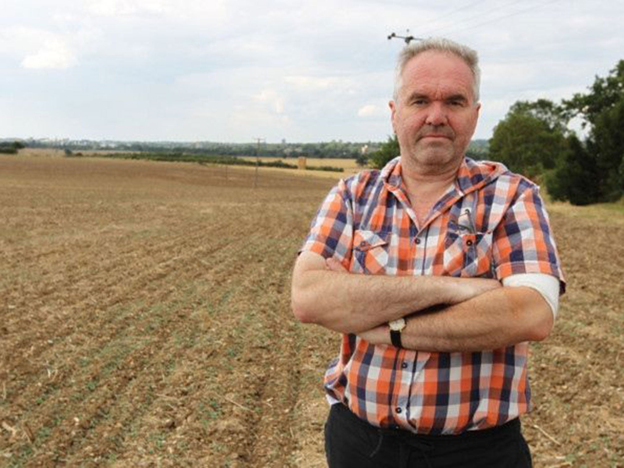 Nick King's home is next to the site of the proposed solar farm in Knebworth