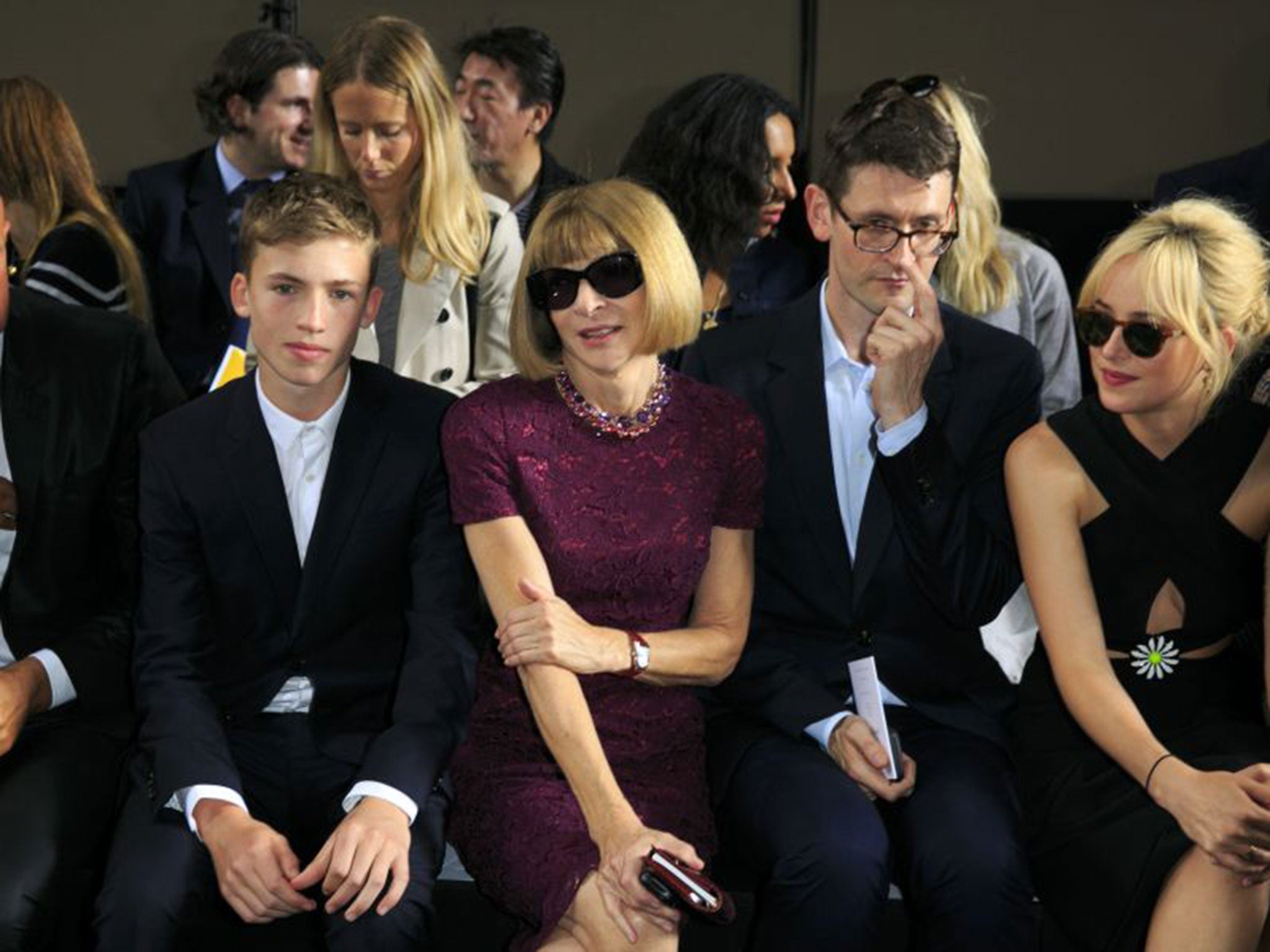 Anna Wintour attends the Christopher Kane show during London Fashion Week