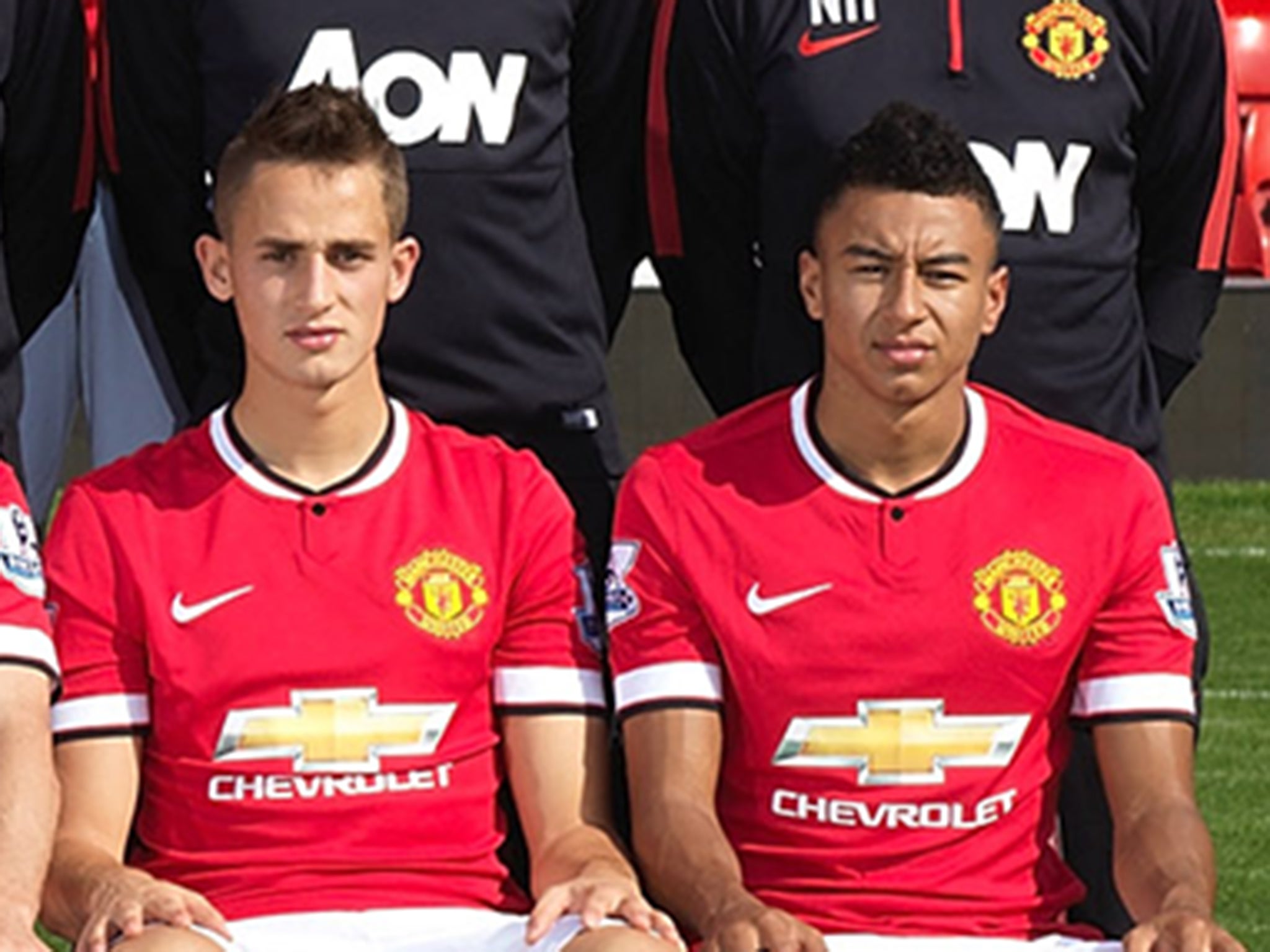 Jesse Lingard alongside Adnan Januzaj